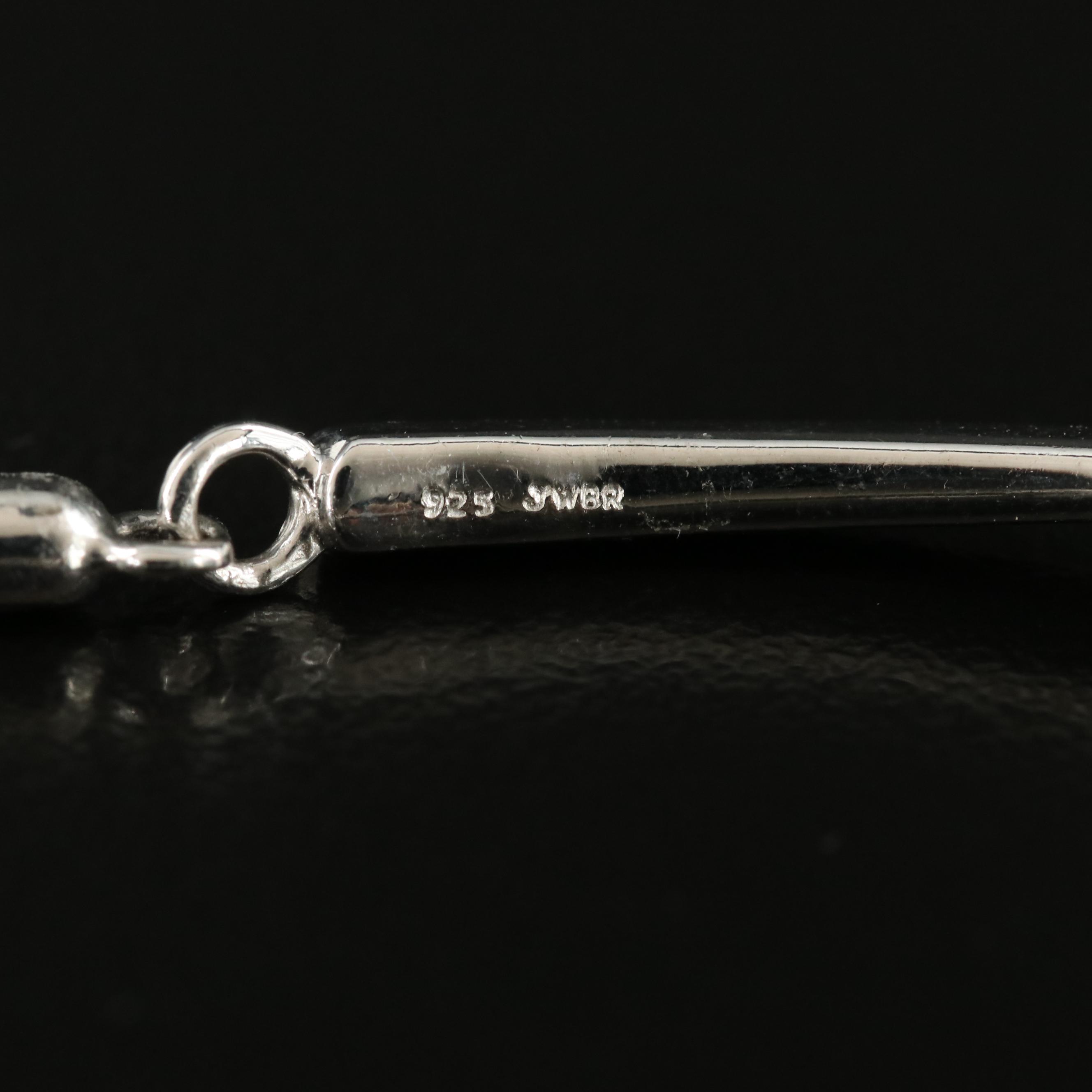 Sterling Amethyst and Sapphire Bolo Bracelet