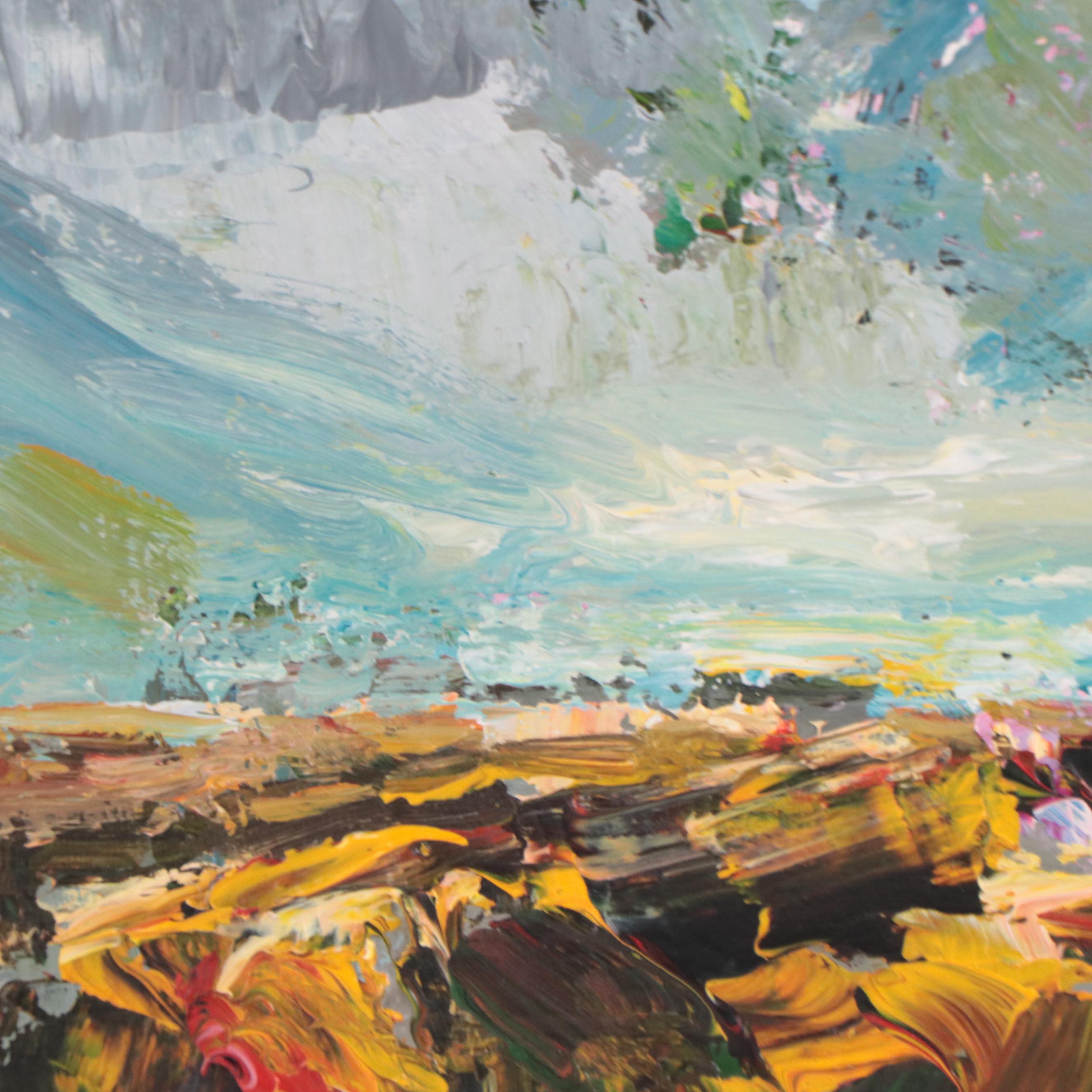 Elle Raines Landscape Acrylic Painting, 21st Century