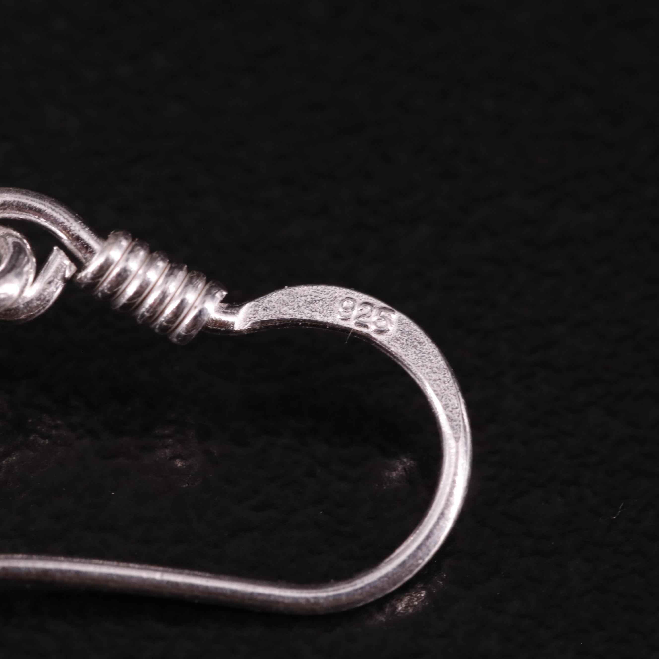 Sterling Blue Topaz Drop Earrings