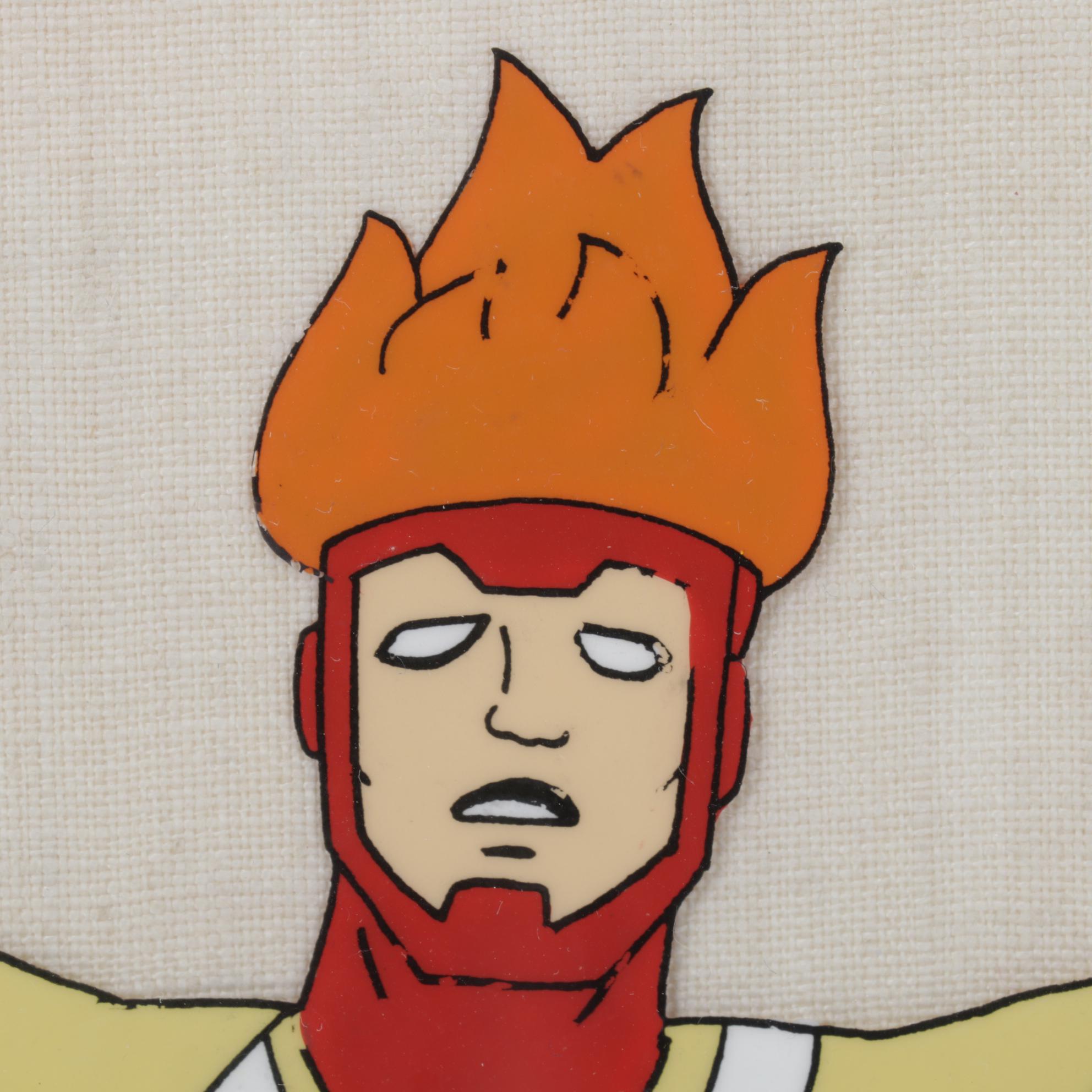 "Super Friends" Hand-Painted Animation Production Cel "Firestorm"