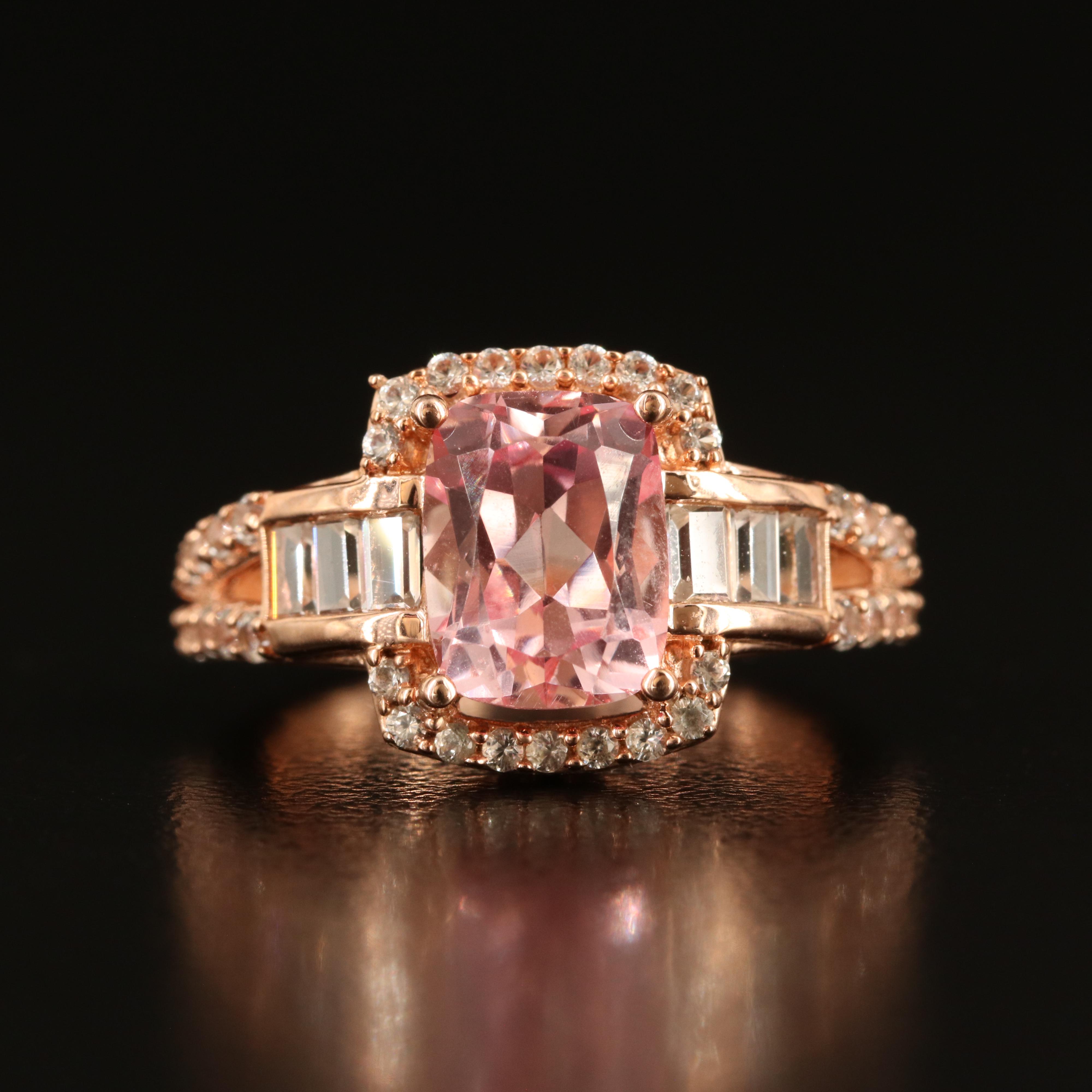 Sterling Sapphire and White Sapphire Ring