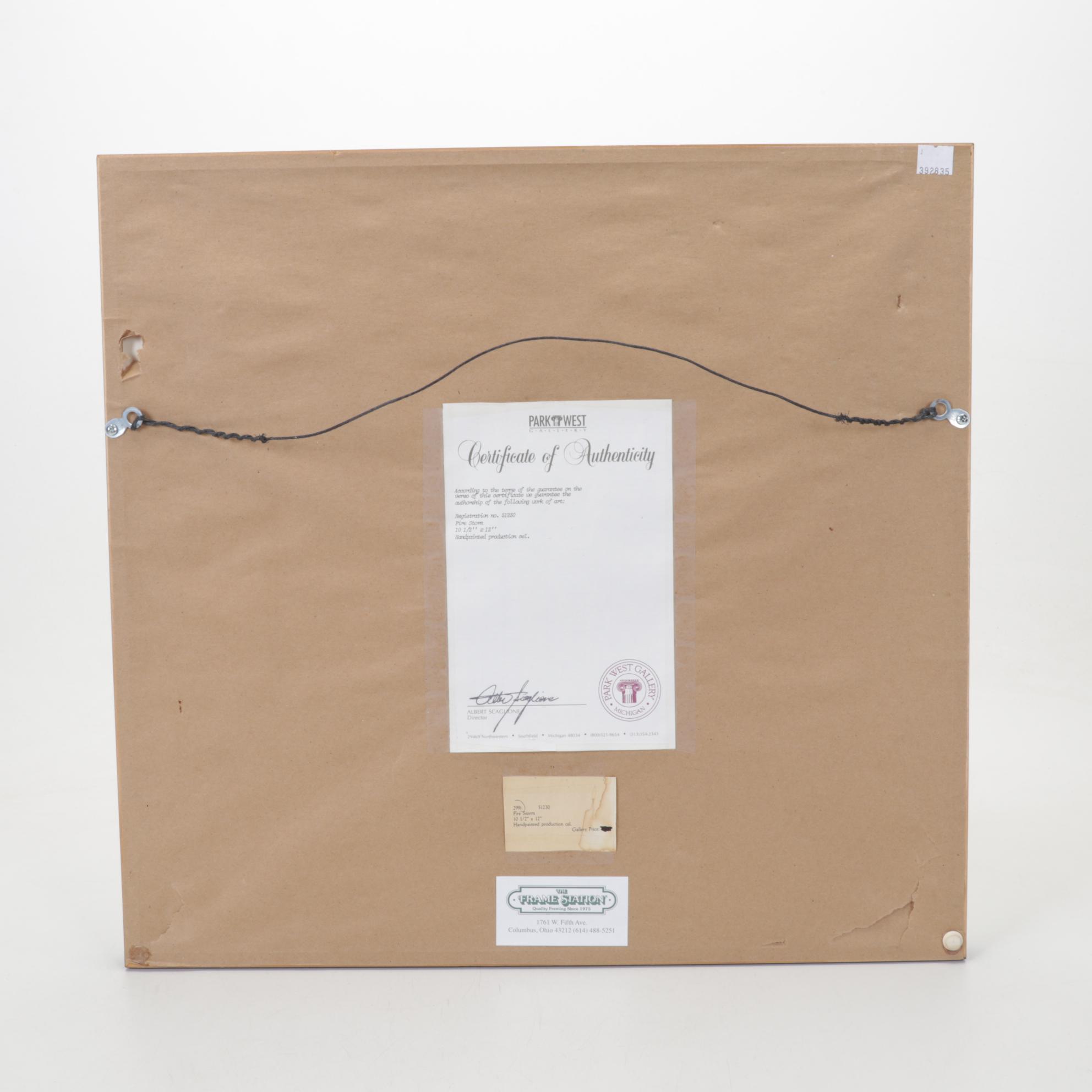 "Super Friends" Hand-Painted Animation Production Cel "Firestorm"