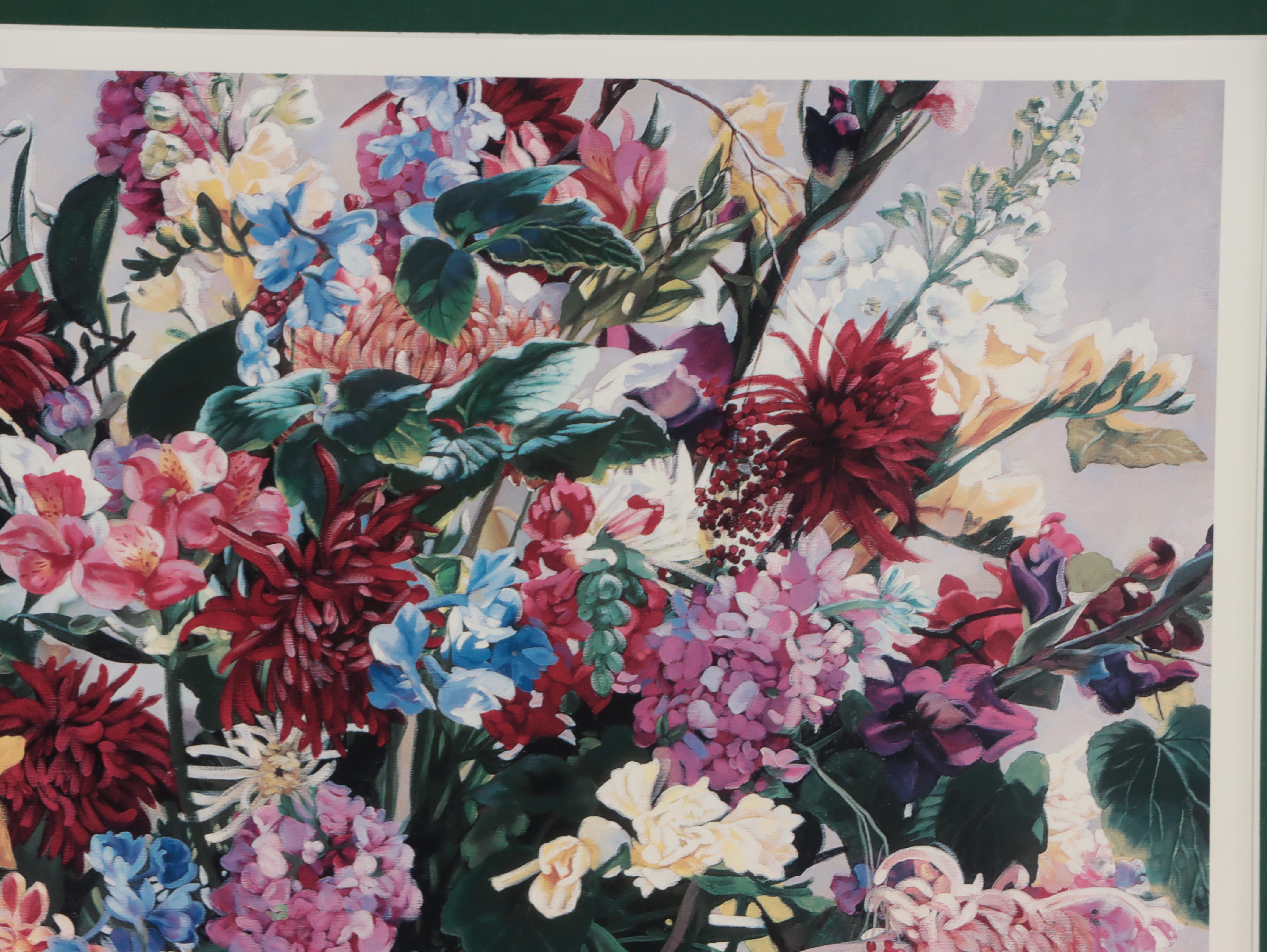 Julie Inman Floral Still Life Offset Lithograph "Bountiful"