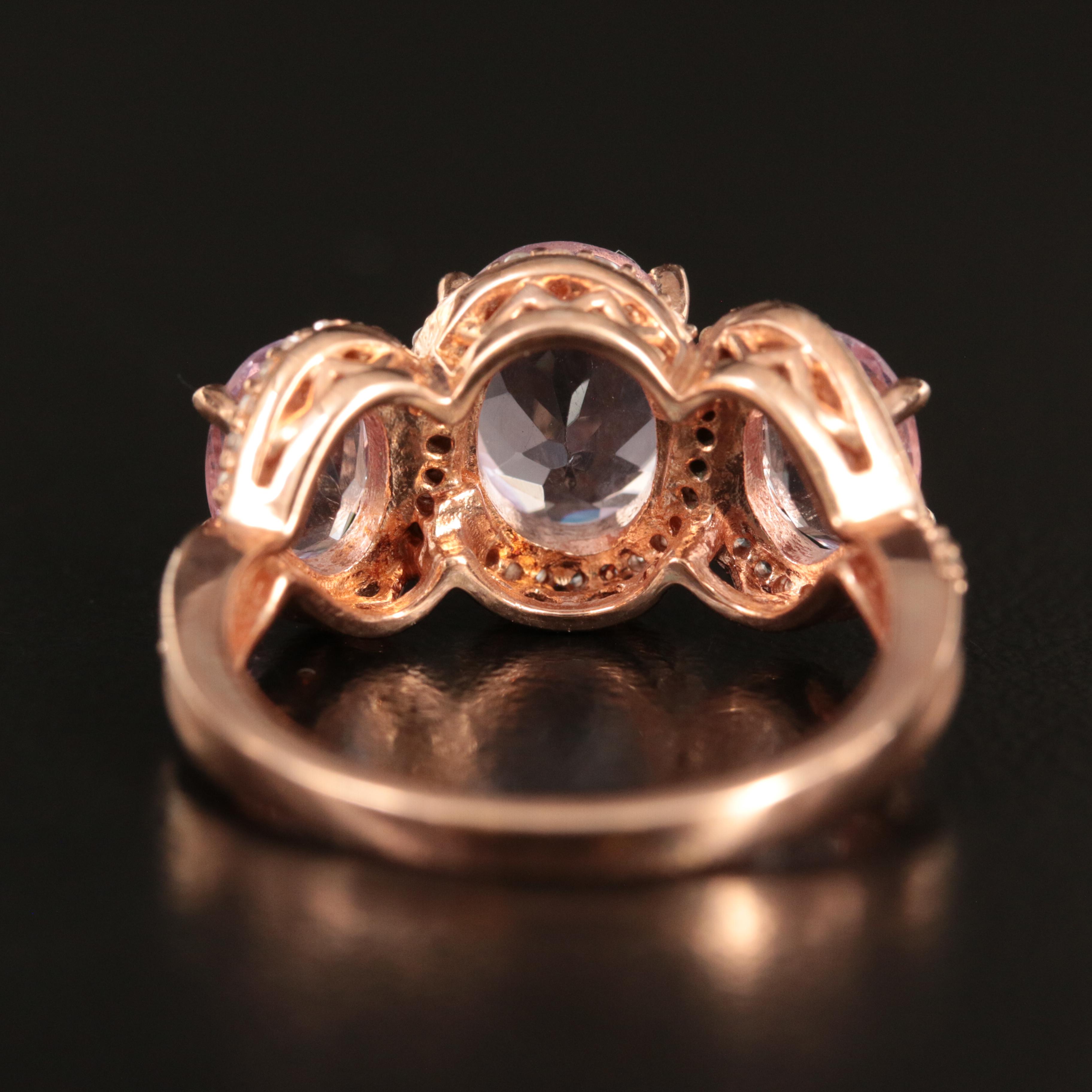 Sterling Amethyst and White Sapphire Ring