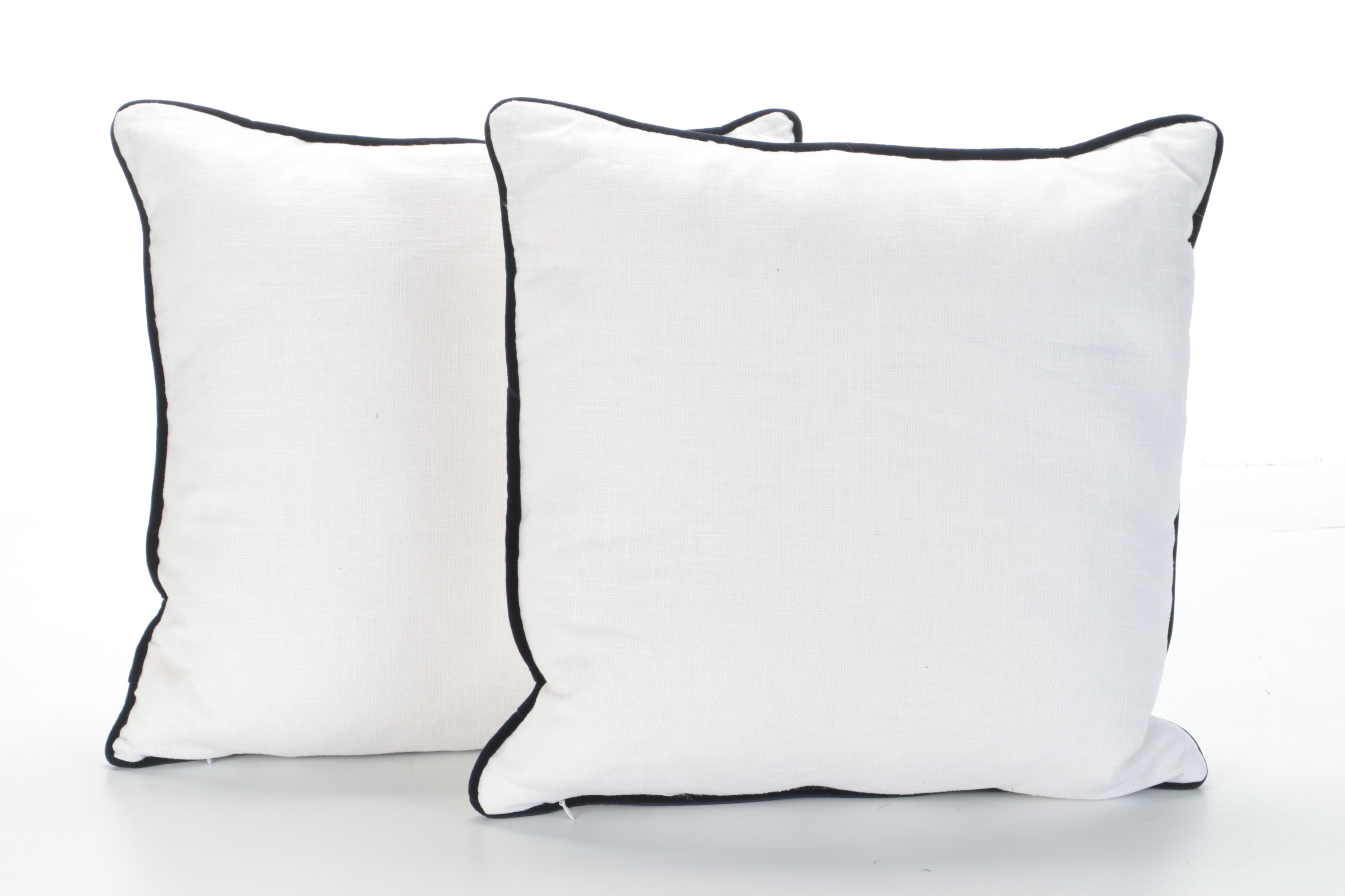 Sally Eckman Roberts Ming Vase & Peonies, Ginger Jar Embroidered Accent Pillows