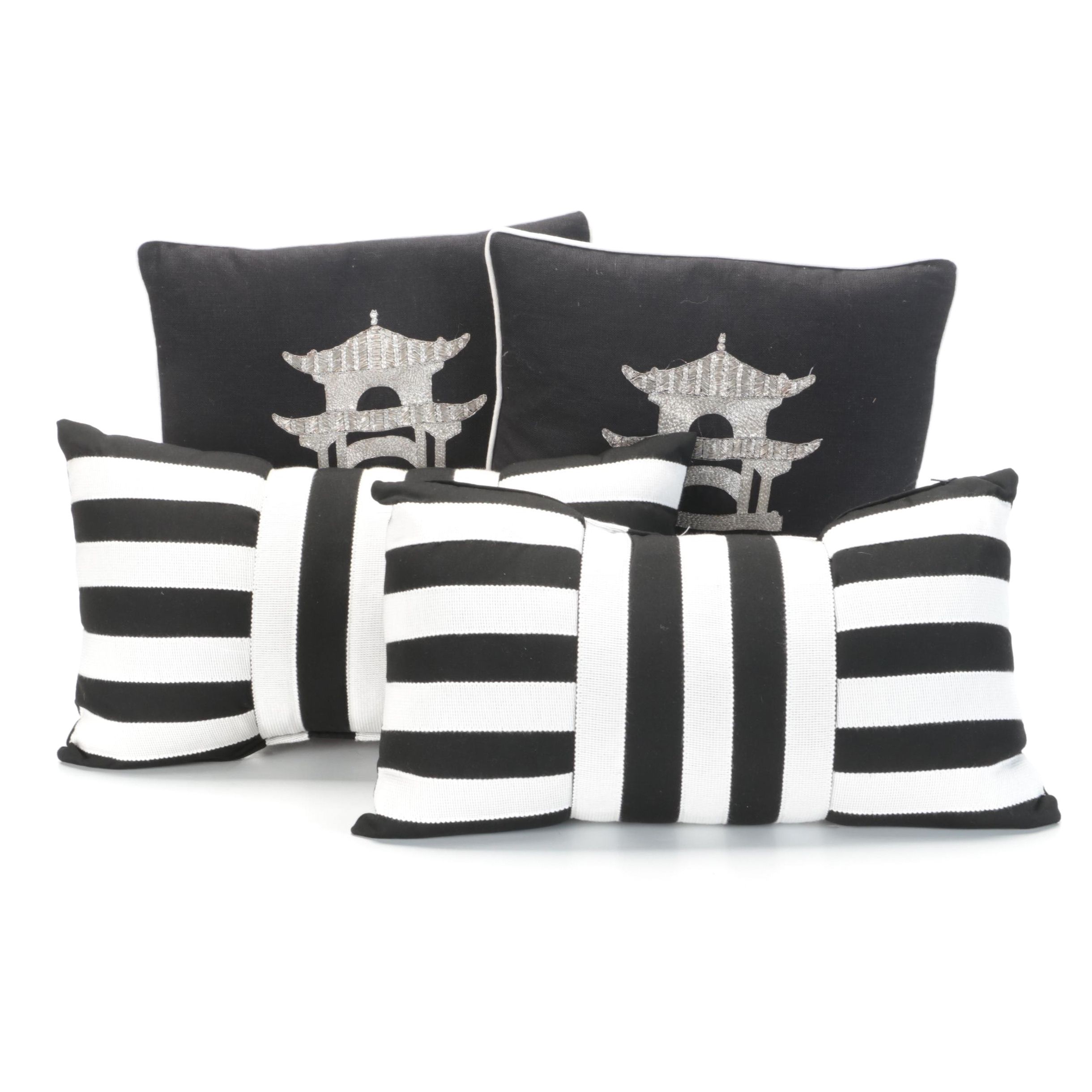 Williams Sonoma Home Beaded Linen Pillows with Other Throw Pillows