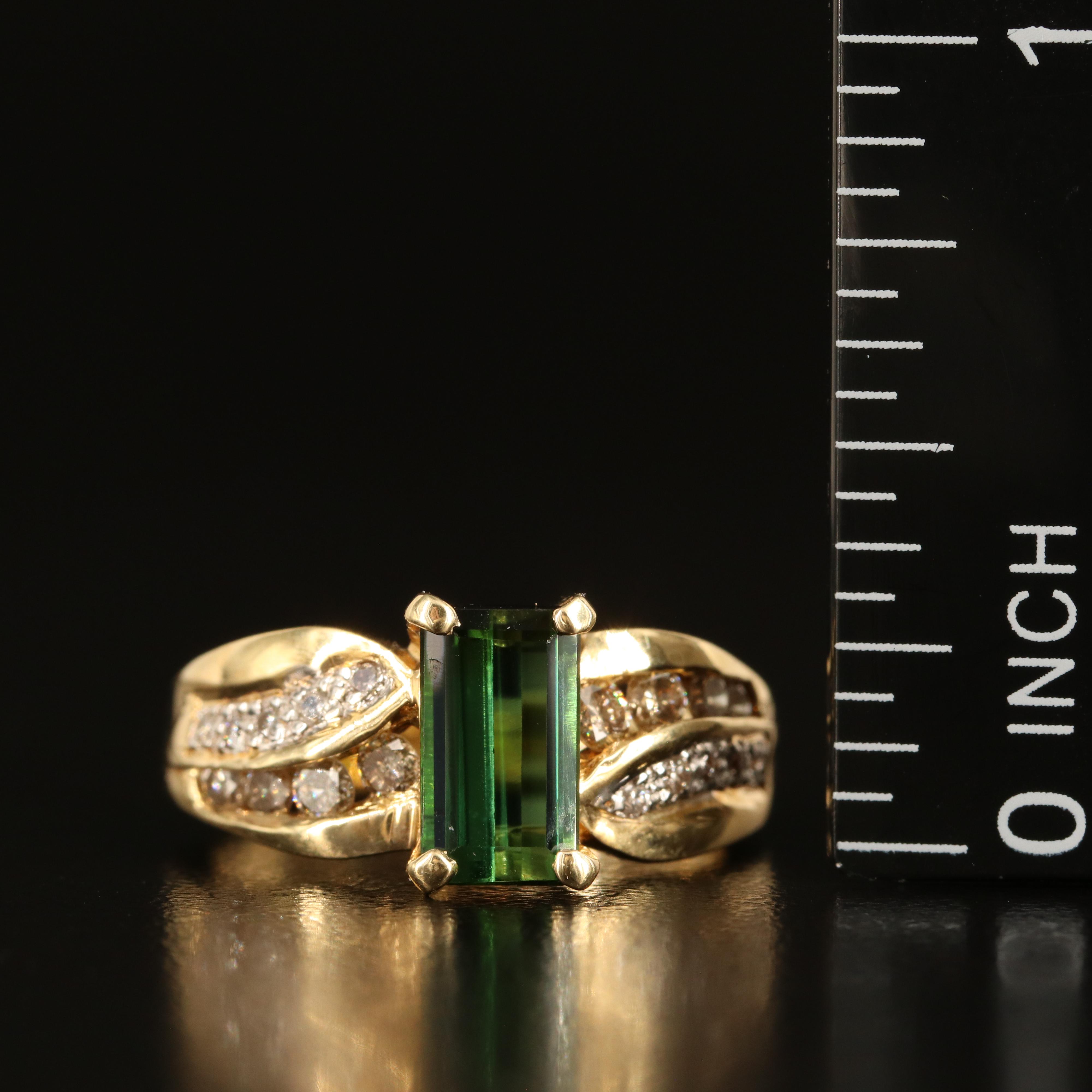 14K Tourmaline and Diamond Ring