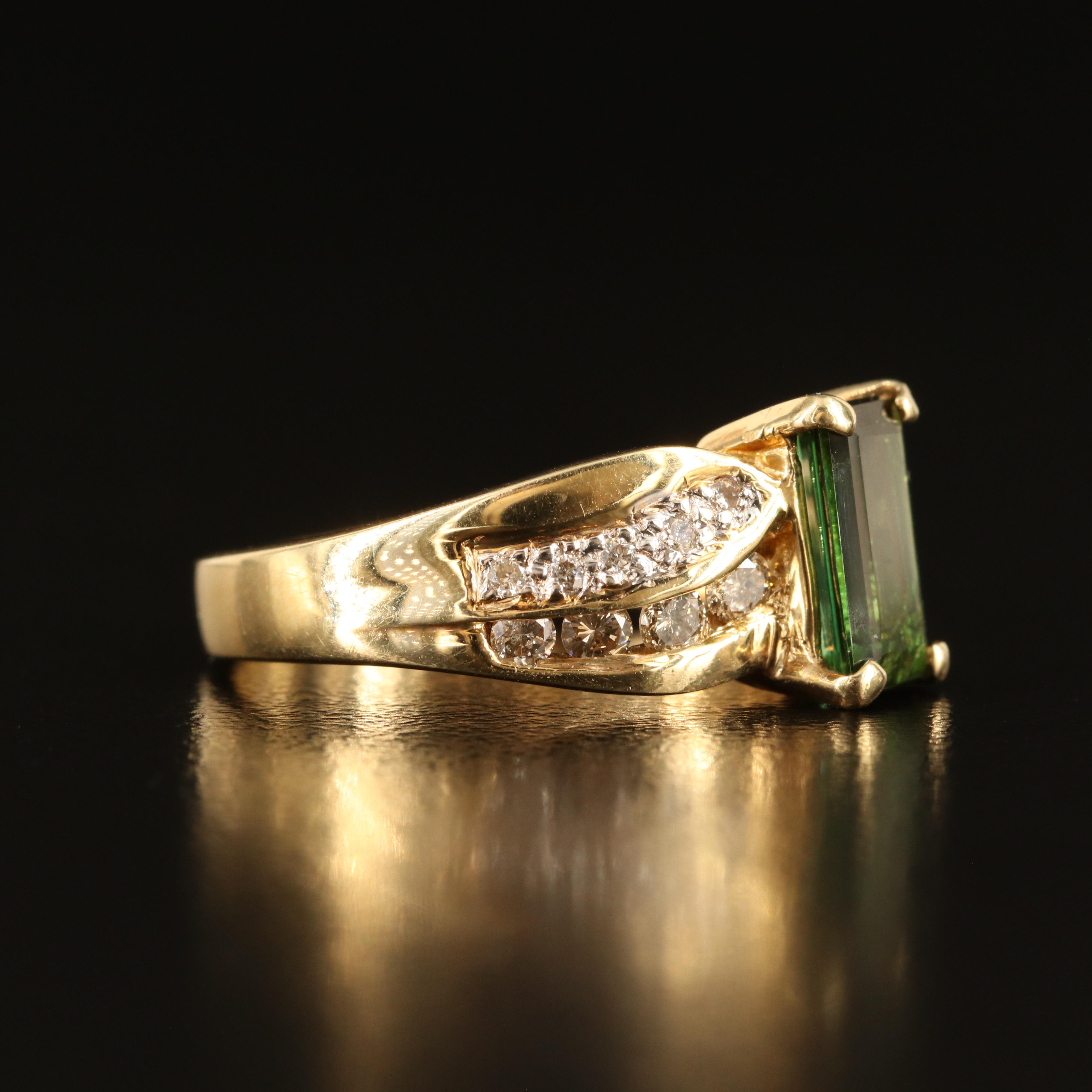 14K Tourmaline and Diamond Ring