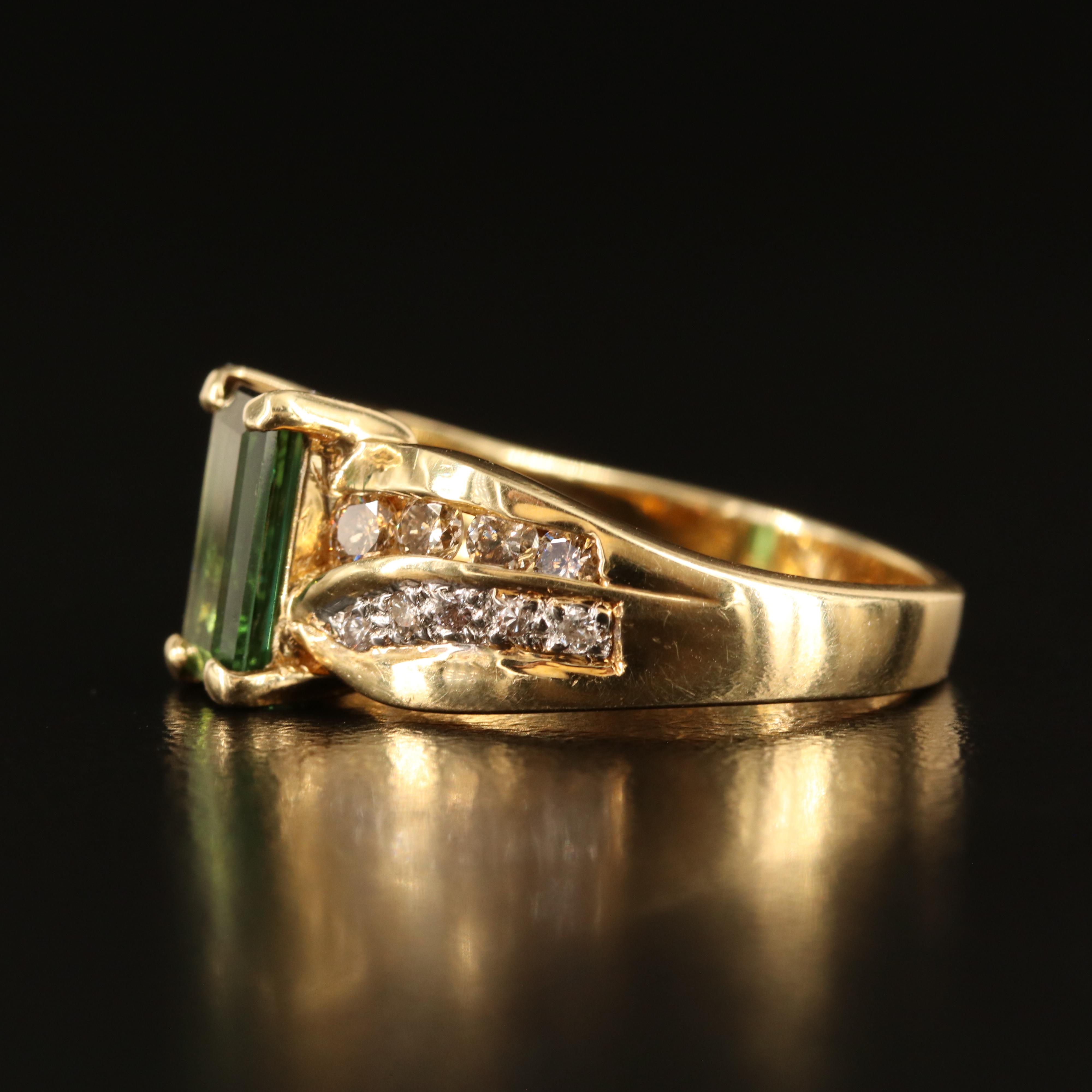 14K Tourmaline and Diamond Ring