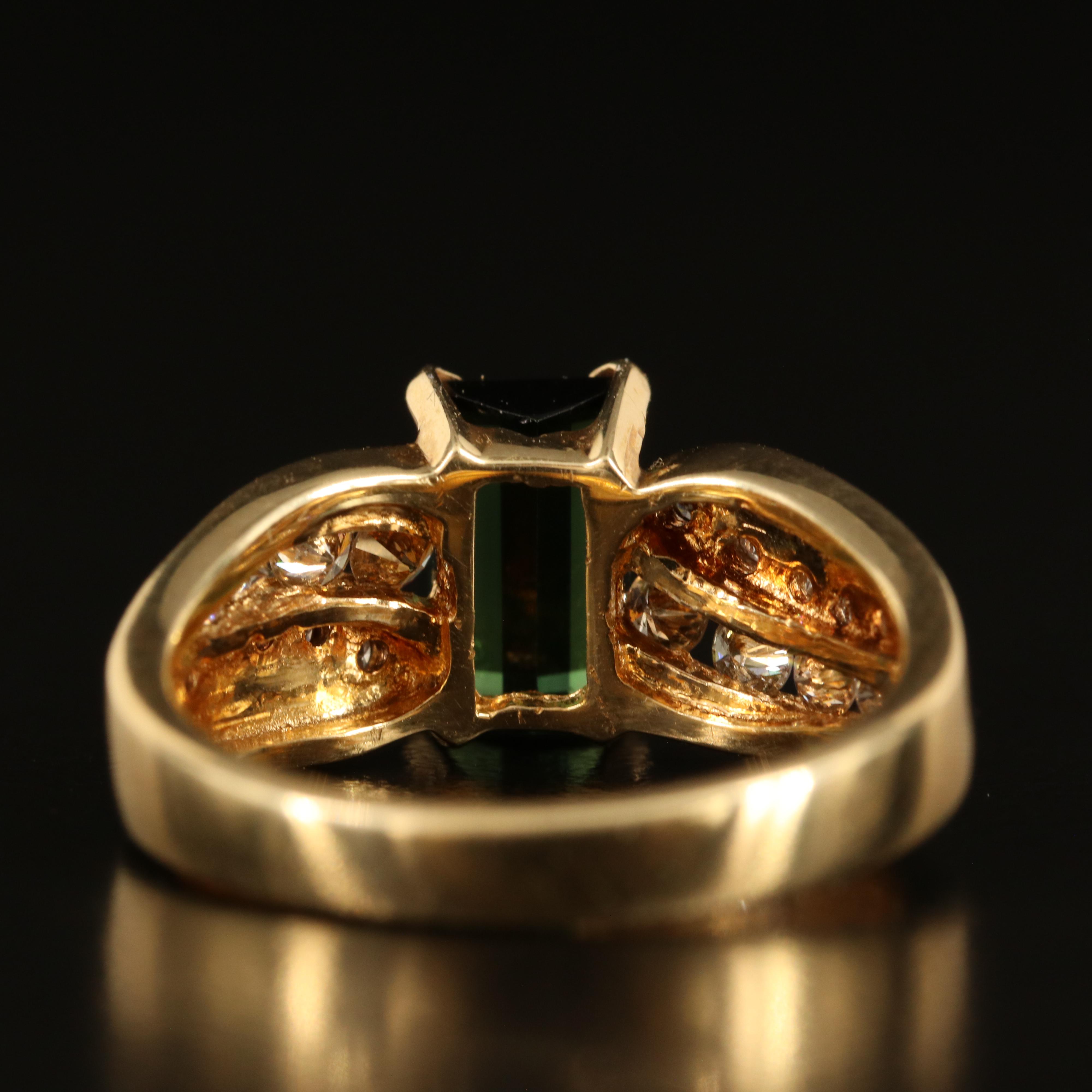 14K Tourmaline and Diamond Ring