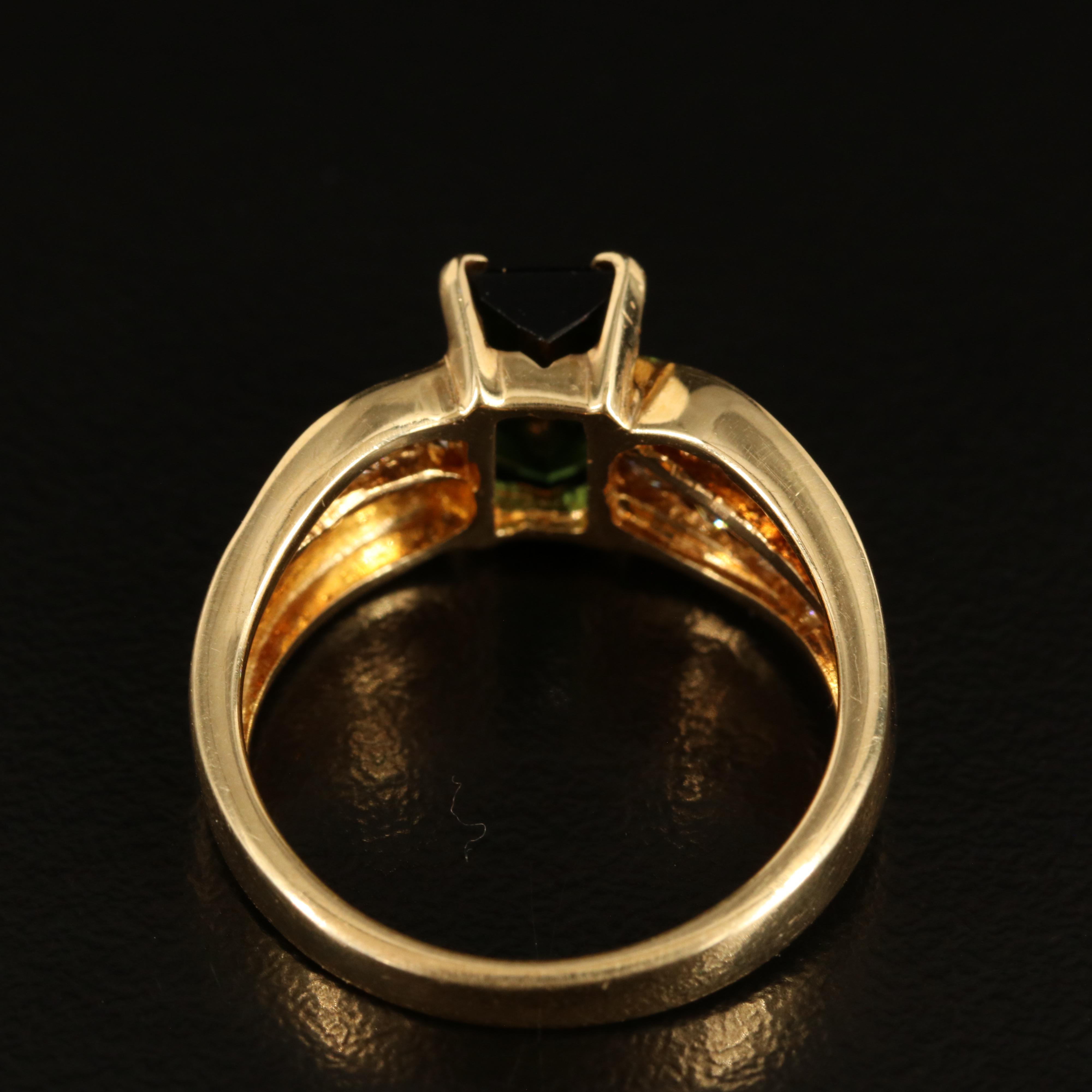 14K Tourmaline and Diamond Ring