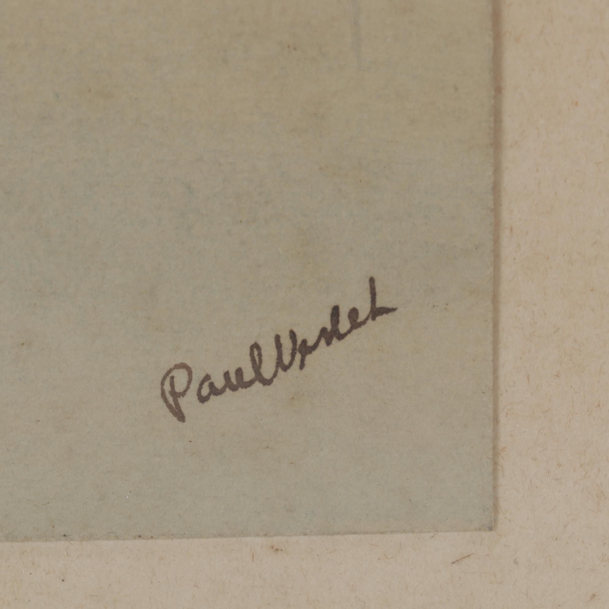 Paul Nedel Watercolor Painting of Winter Creekside, Circa 1940