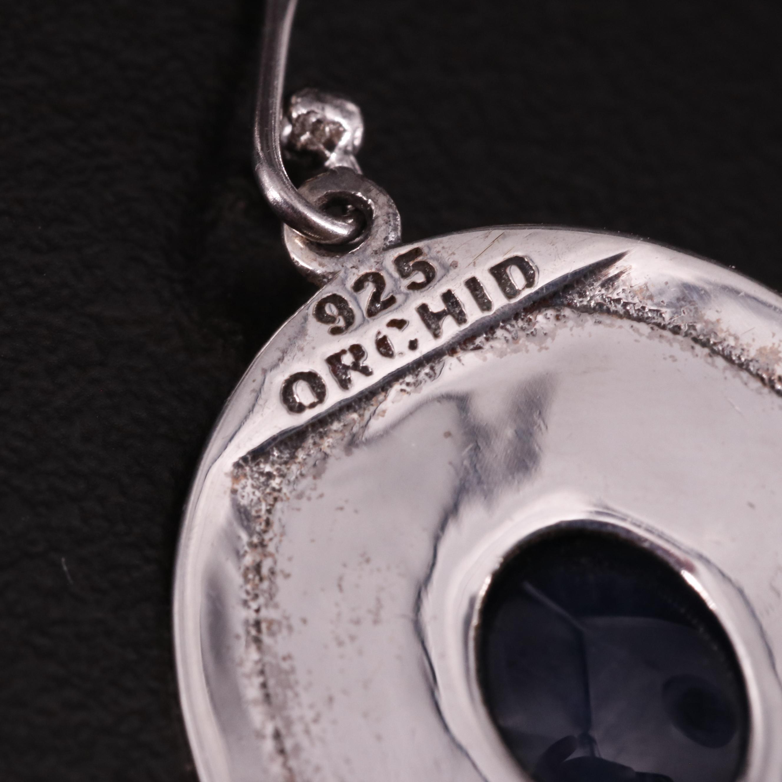 Sterling Sapphire Drop Earrings