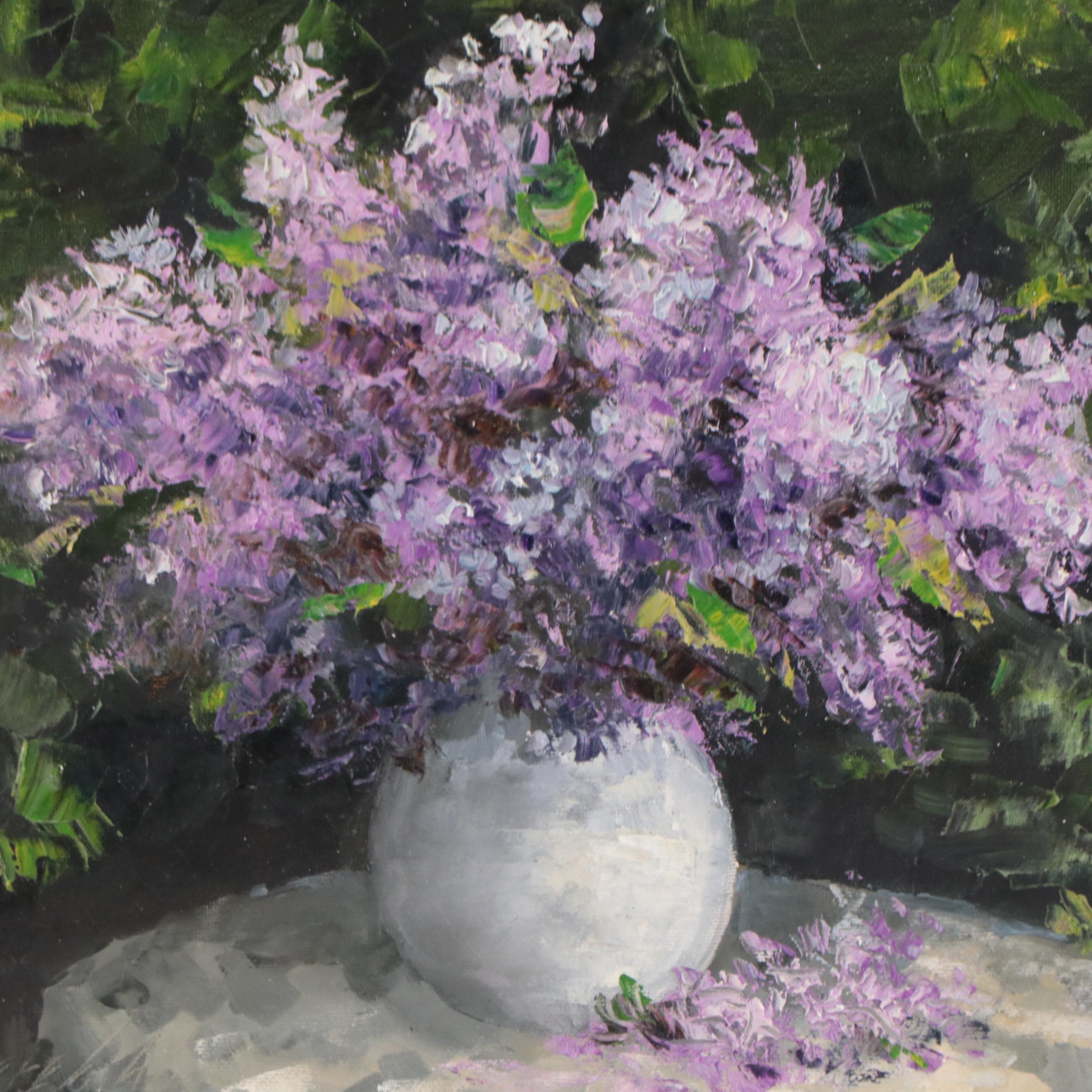 Garncarek Aleksander Oil Painting "Bukiet Bzów," 2022