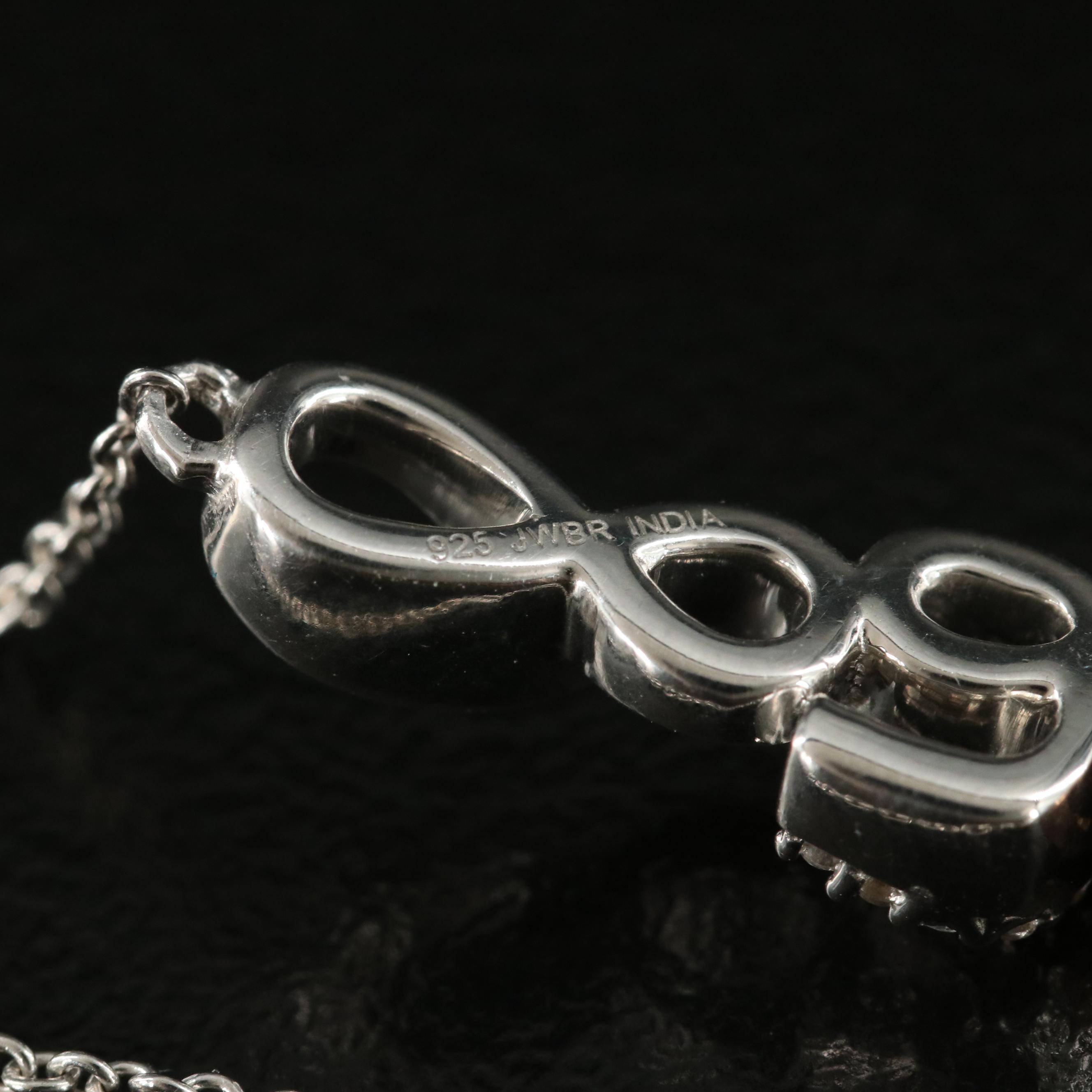 Sterling Sapphire Love and Infinity Bracelet