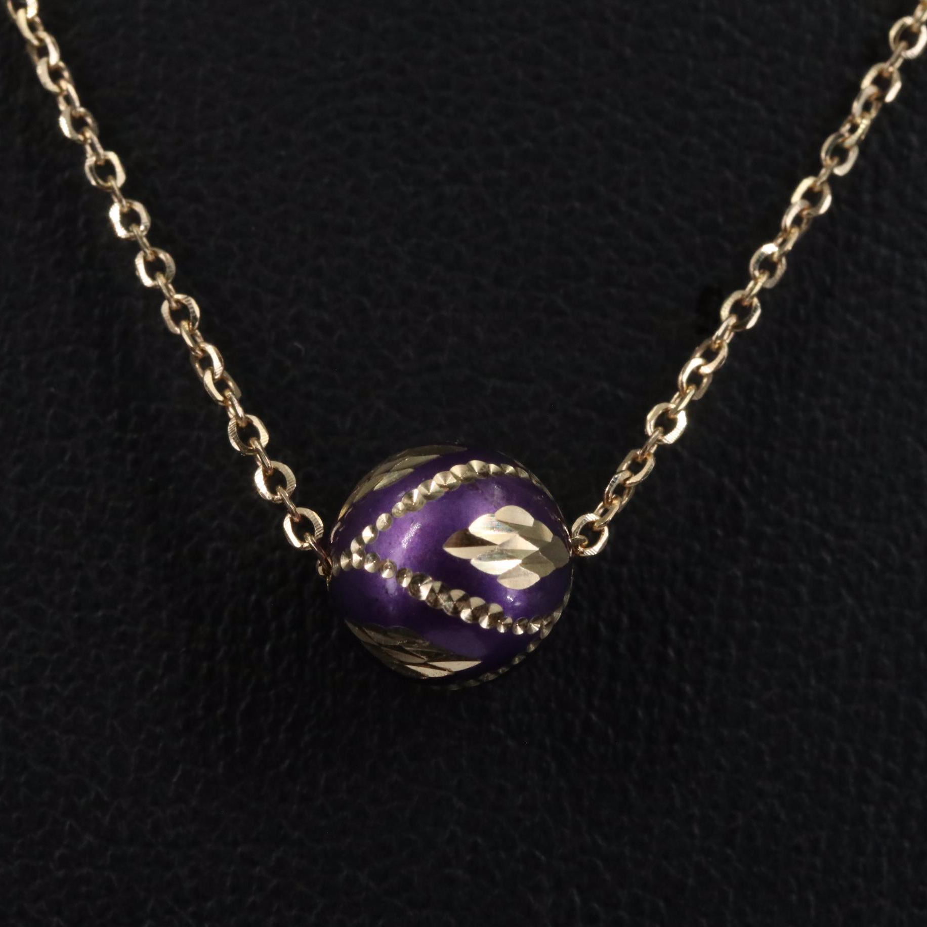 14K Ball Pendant Necklace