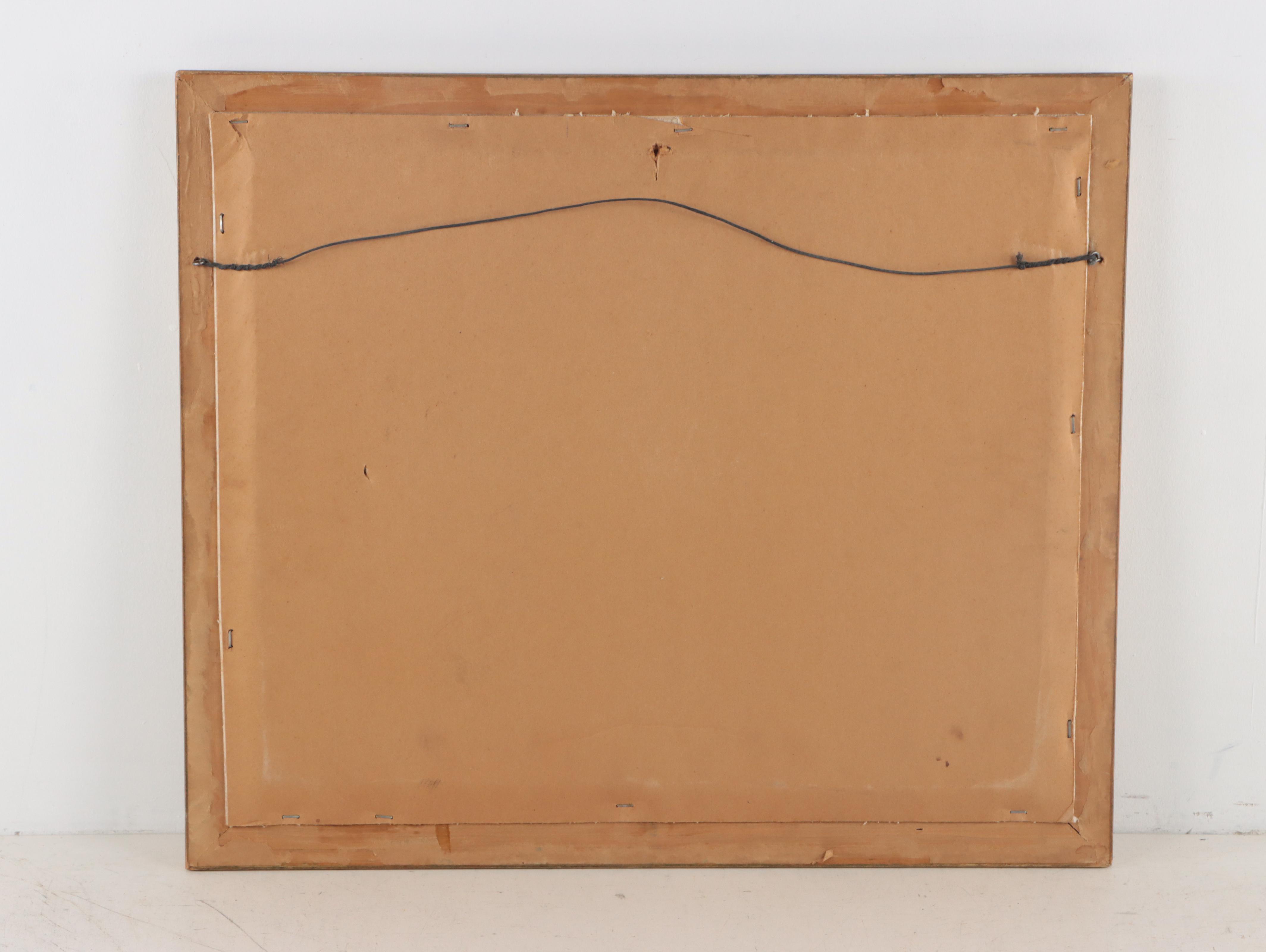 Landscape Oil Painting of Riverside Cottage, 19th Century