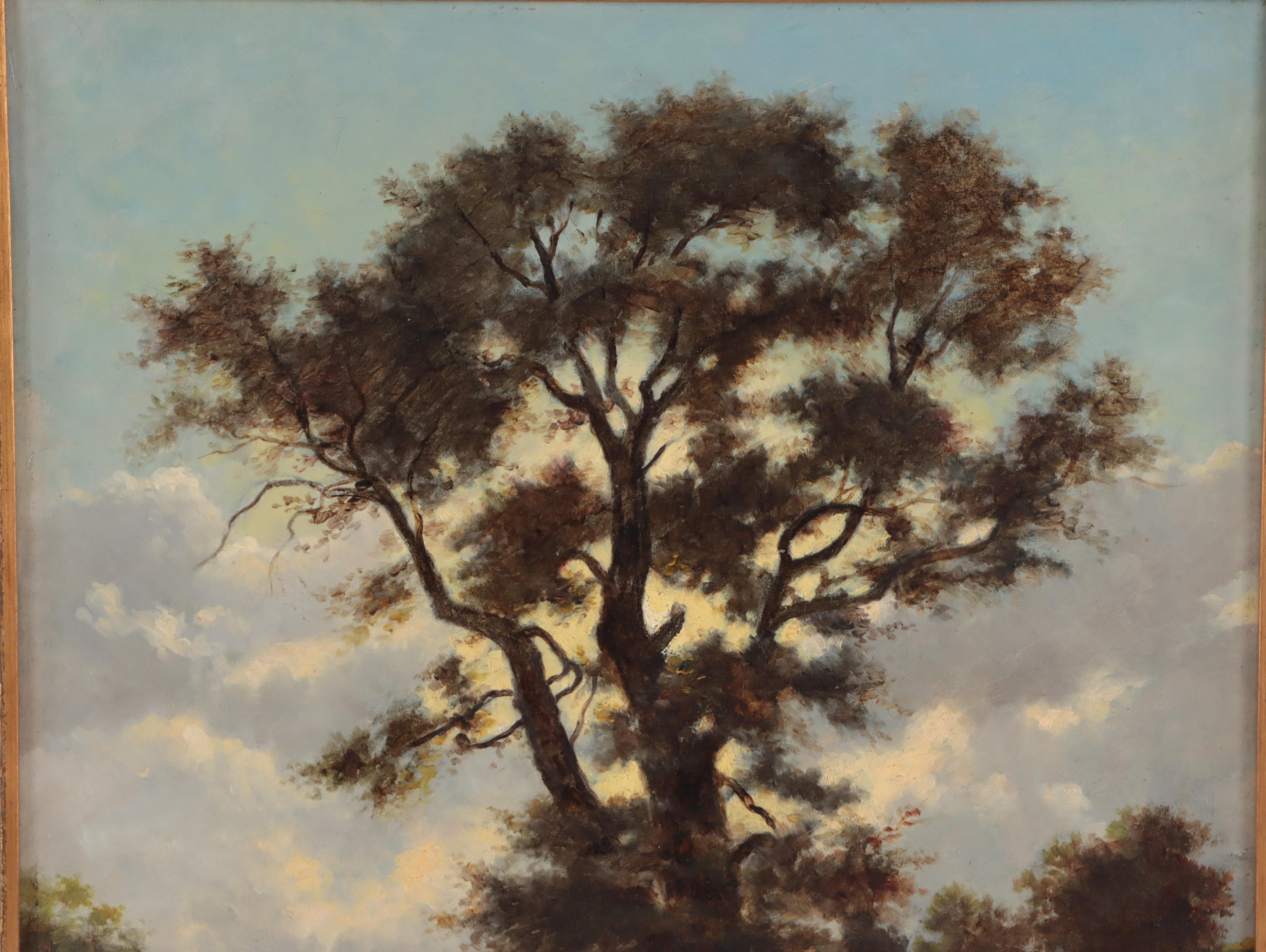 Painting of Countryside Landscape Attributed to Henri-Joseph Harpignies