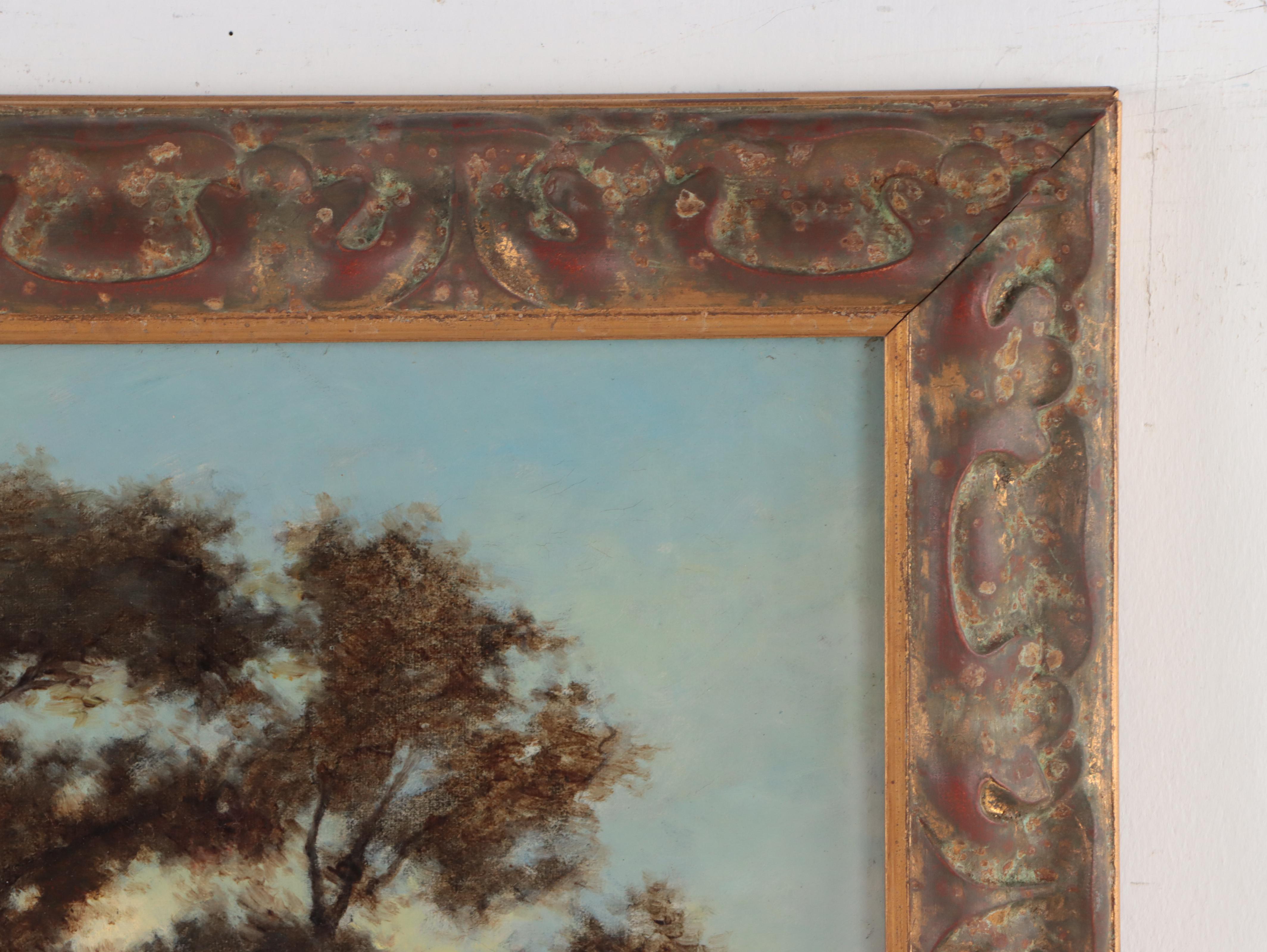 Painting of Countryside Landscape Attributed to Henri-Joseph Harpignies