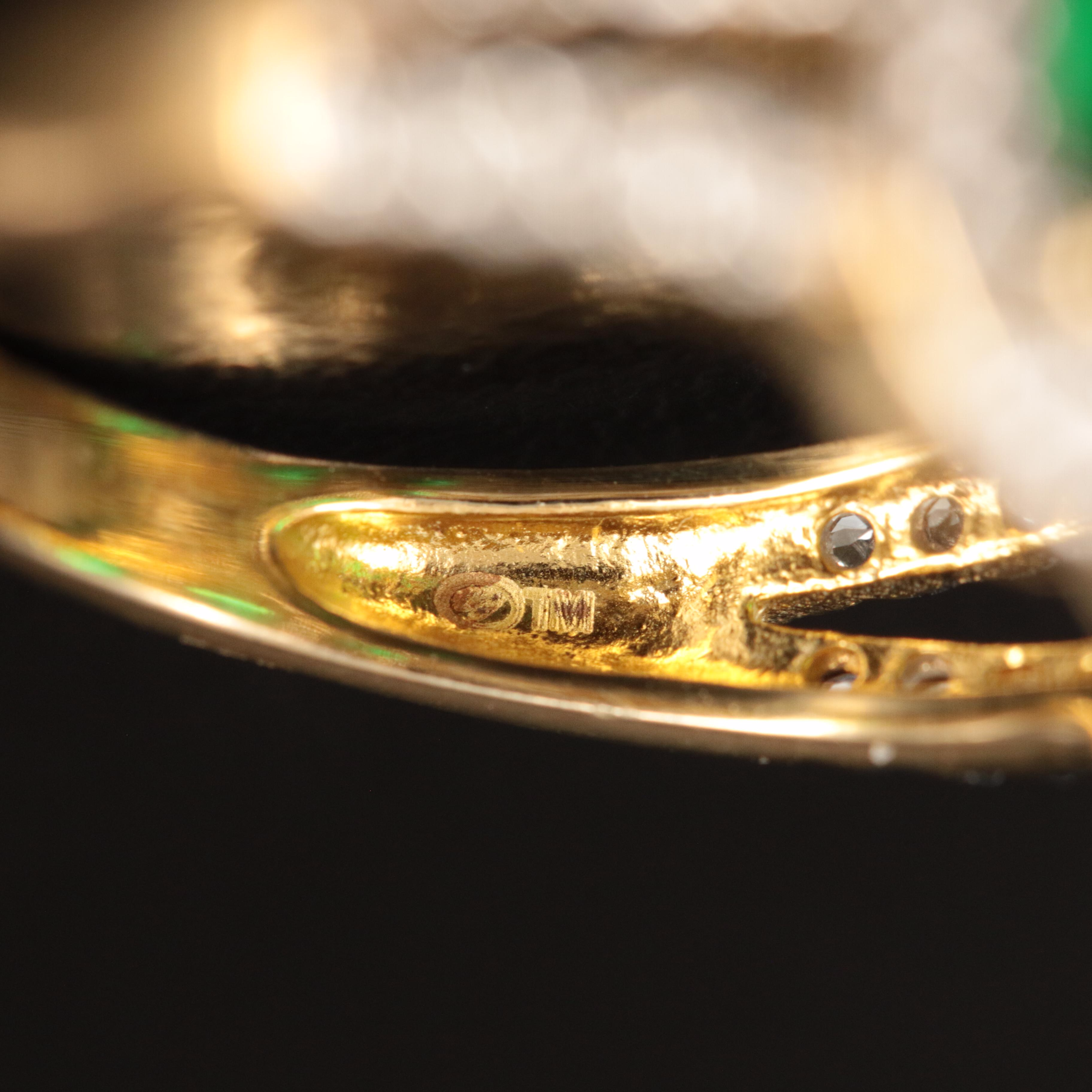 Sterling Glass and White Sapphire Ring