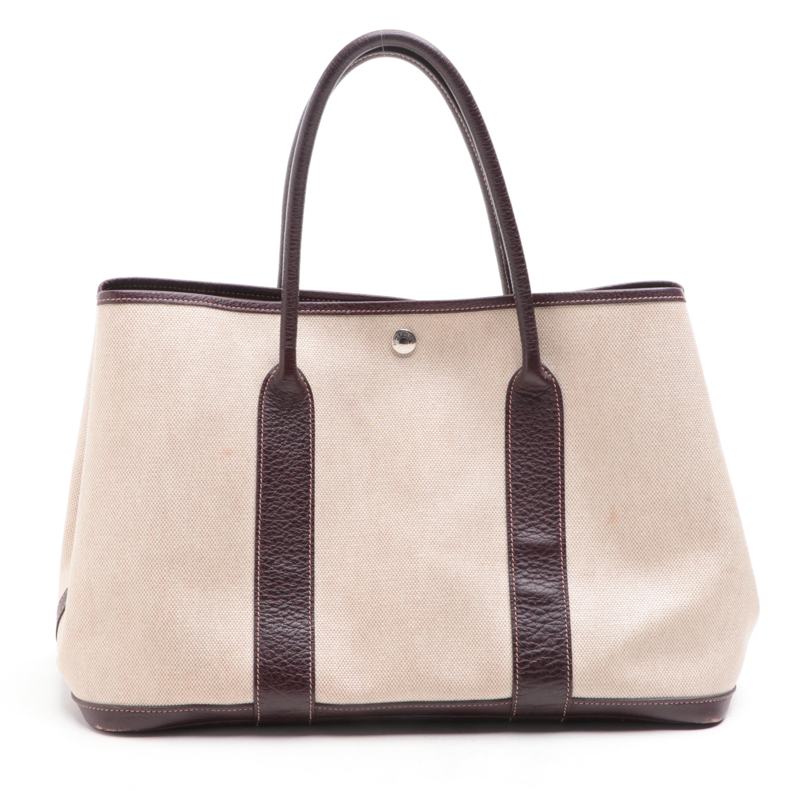 Hermès Garden Party 36 Tote Bag in Toile Canvas and Buffalo Leather