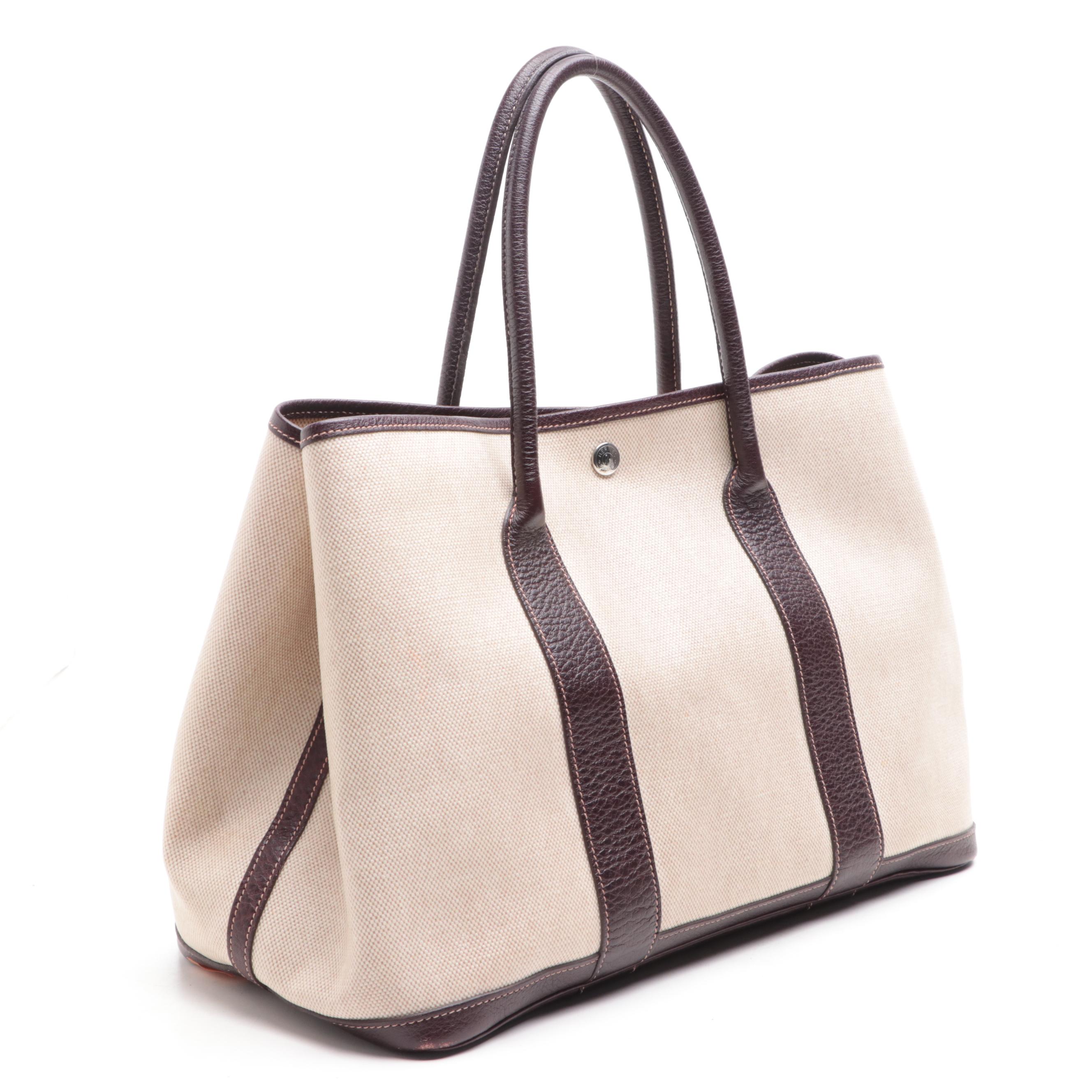 Hermès Garden Party 36 Tote Bag in Toile Canvas and Buffalo Leather