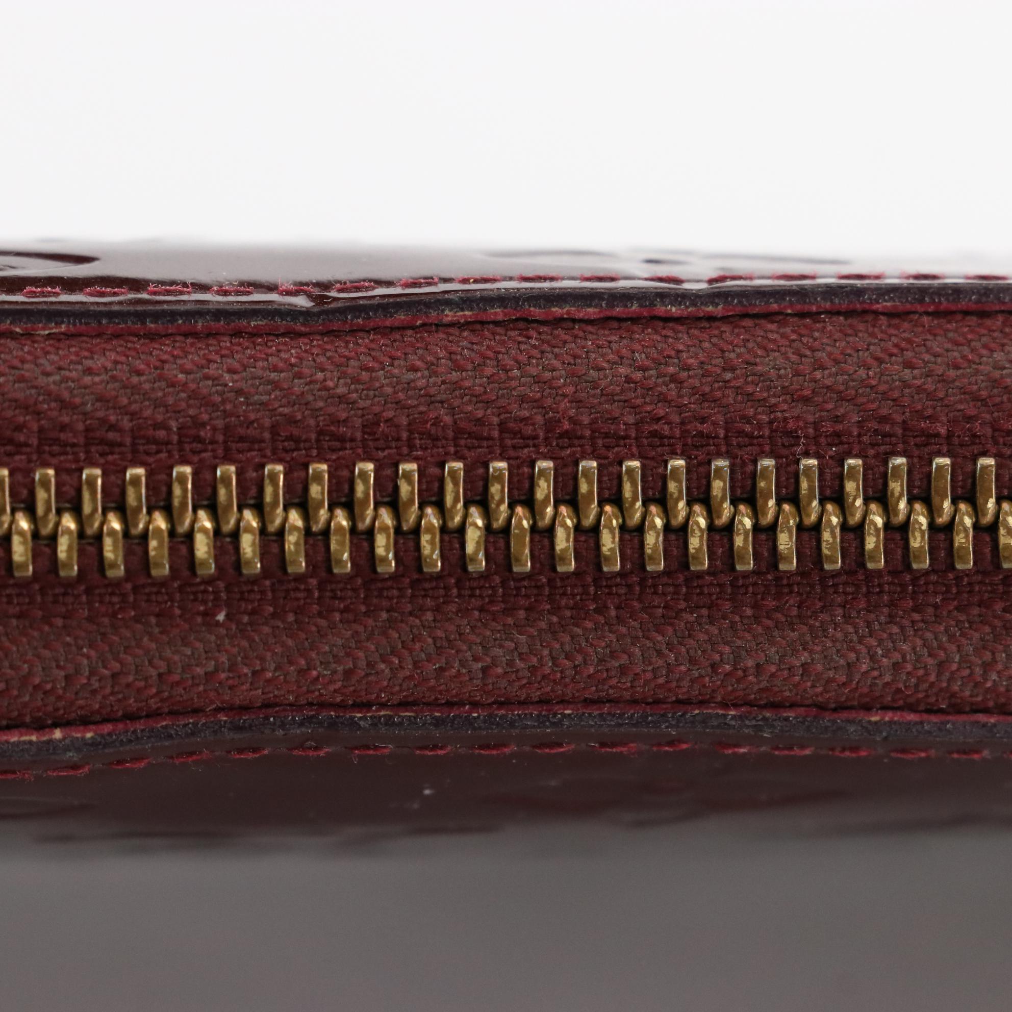 Louis Vuitton Zippy Wallet in Rouge Fauviste Monogram Vernis