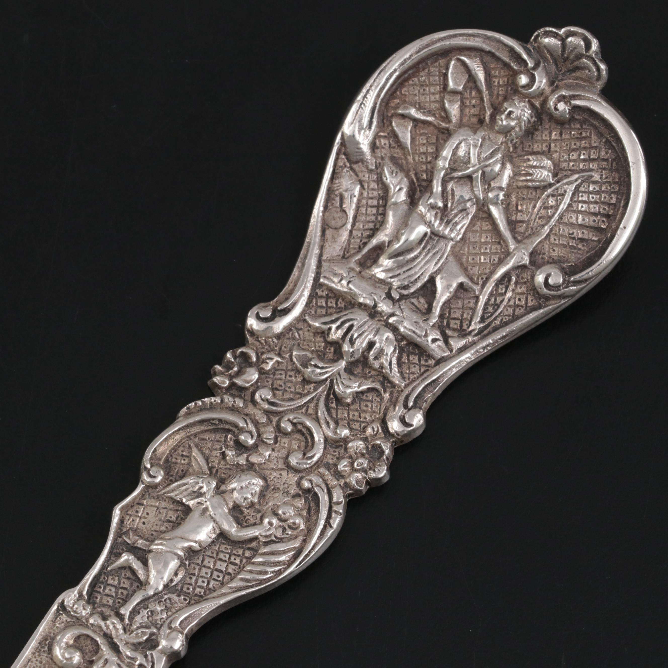 Dutch 833 Silver Ornate Pierced Server, 1914