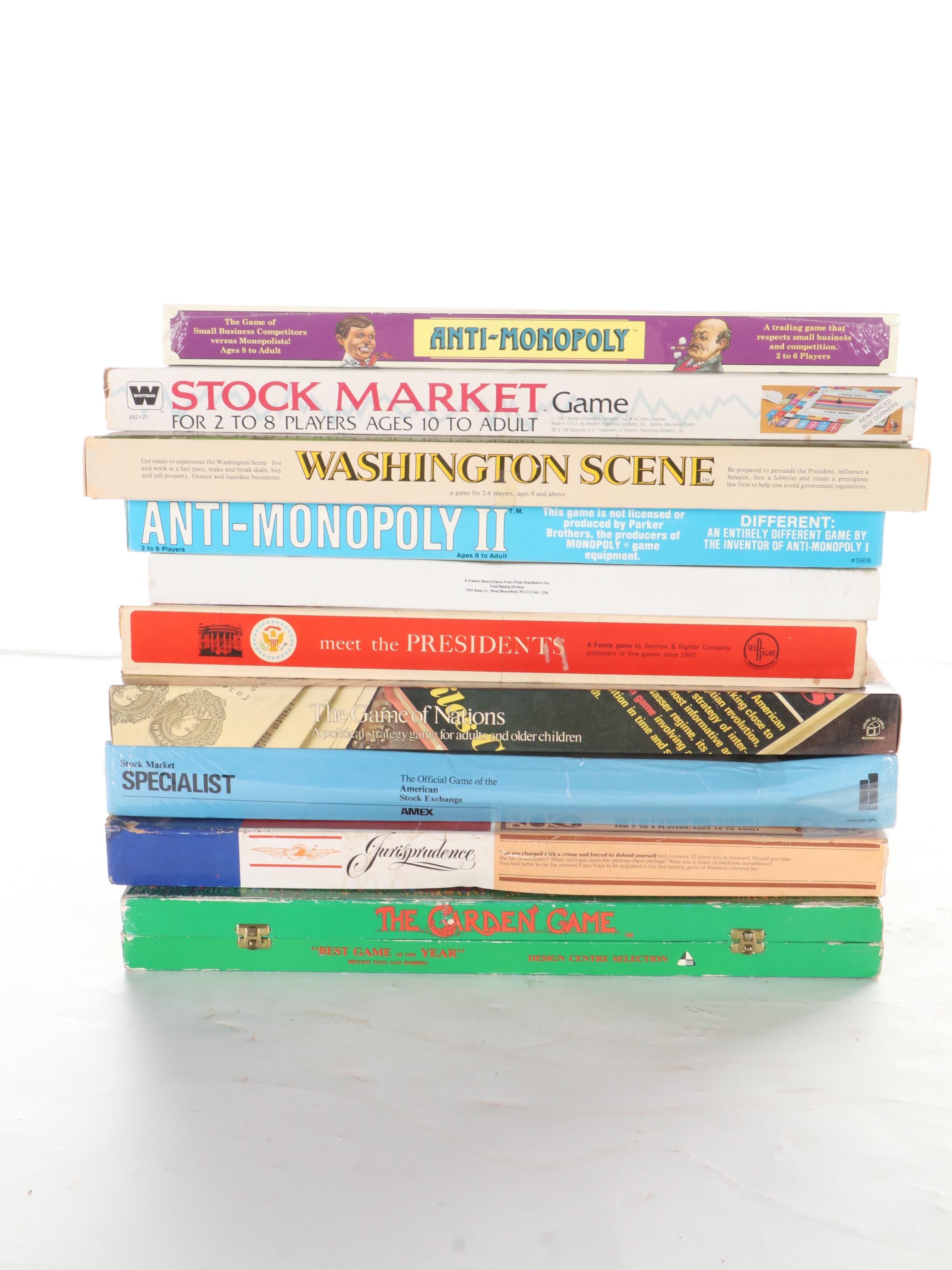The Garden Game, Stock Market Specialist and Other Late 20th Century Board Games