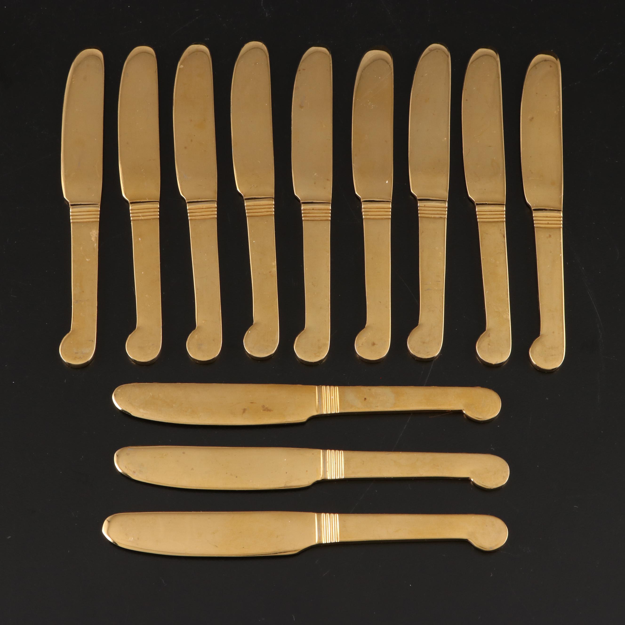 Supreme by Towle Gilt Stainless Flatware with Individual Shakers and Rings