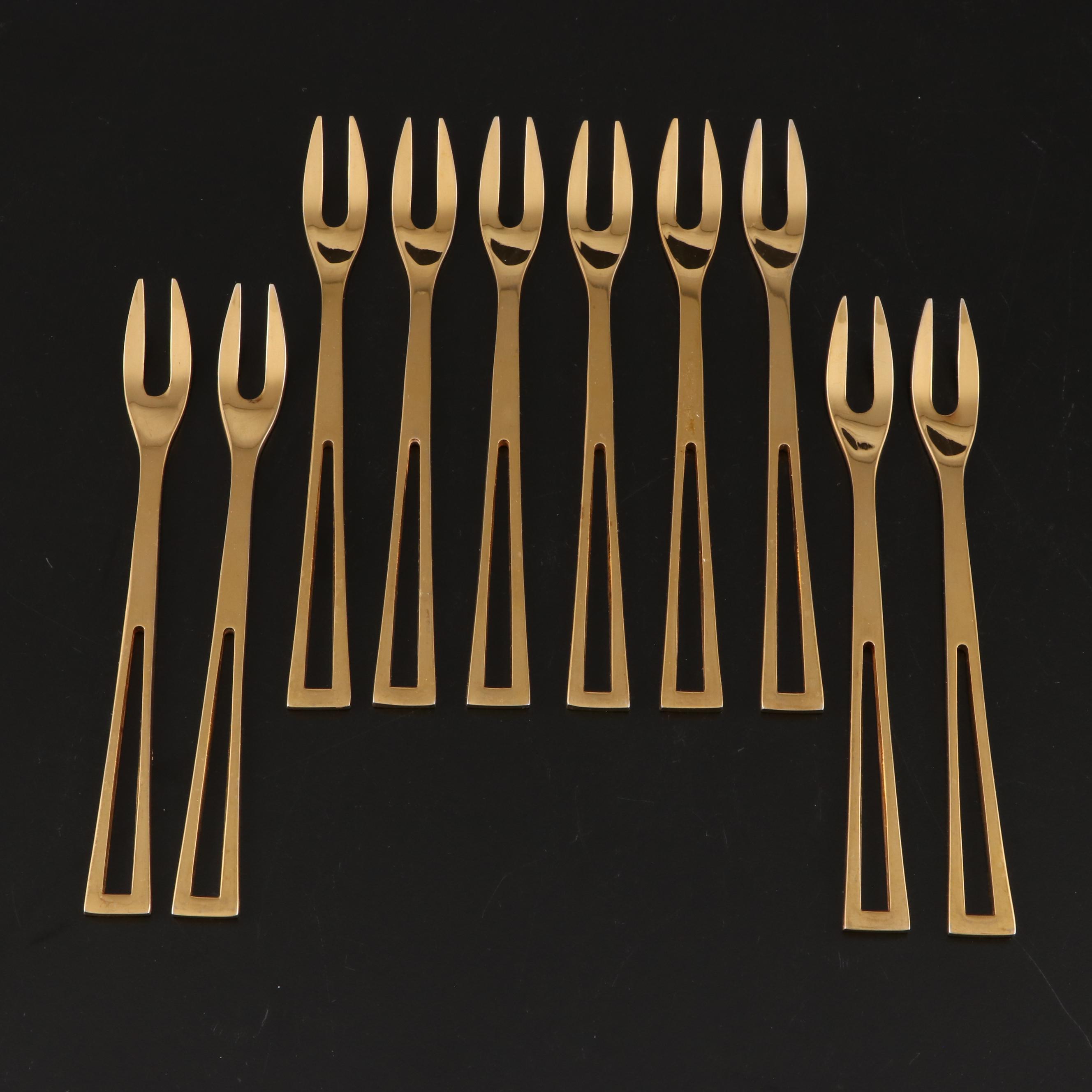 Supreme by Towle Gilt Stainless Flatware with Individual Shakers and Rings