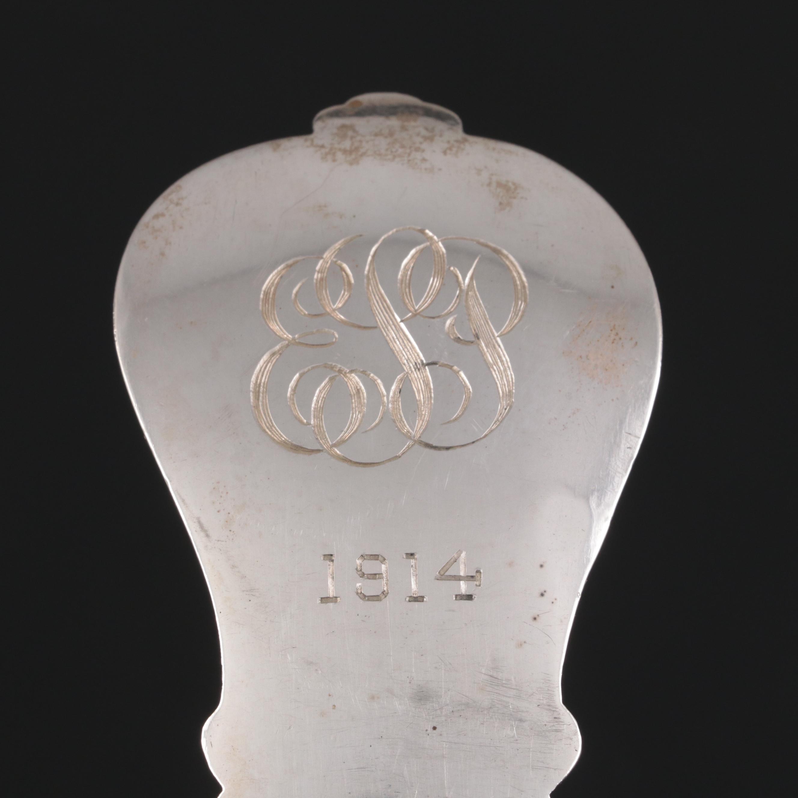 Dutch 833 Silver Ornate Pierced Server, 1914