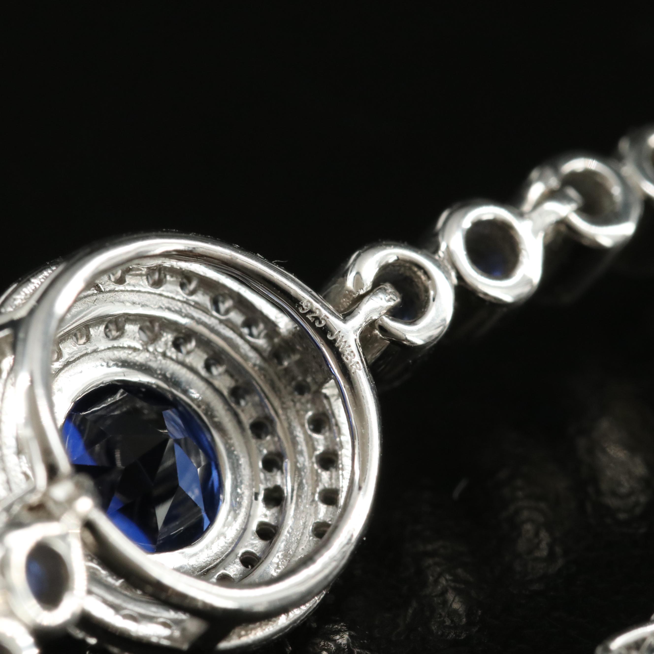 Sterling Sapphire Bolo Bracelet