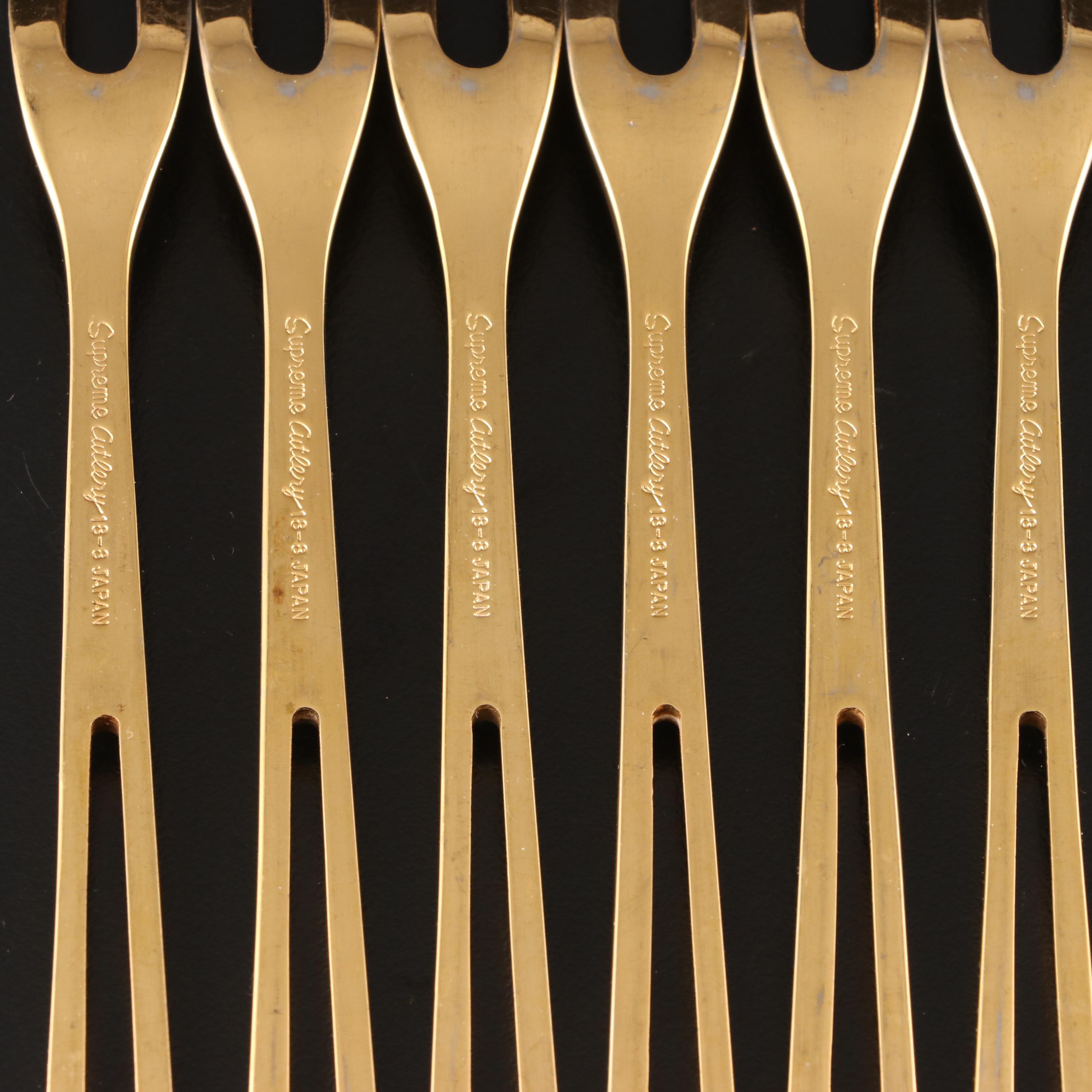 Supreme by Towle Gilt Stainless Flatware with Individual Shakers and Rings