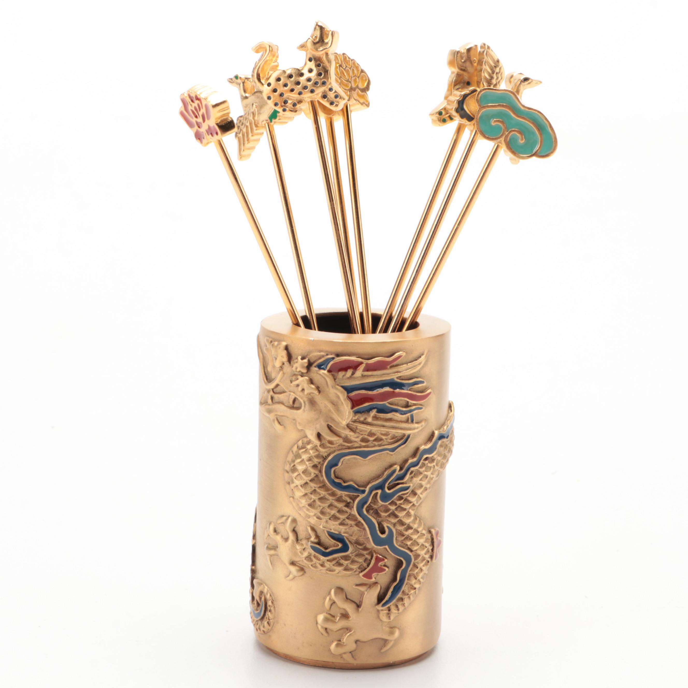 L'Objet Scented Candle, MMA Dragon Cup with Hat Pins, "Dragons & Monsters" Book