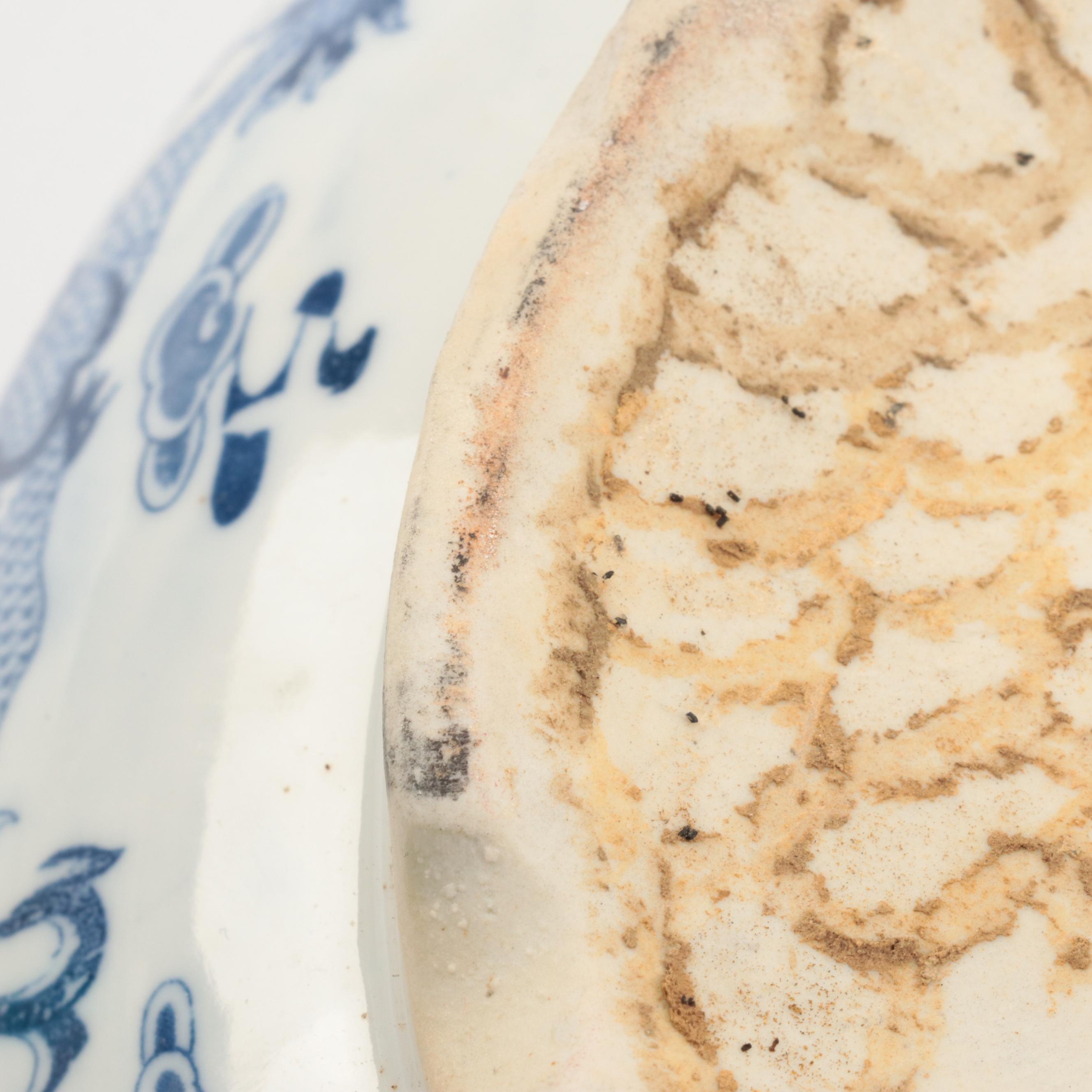 Chinese Porcelain Blue and White Melon Jar and Low Bowl