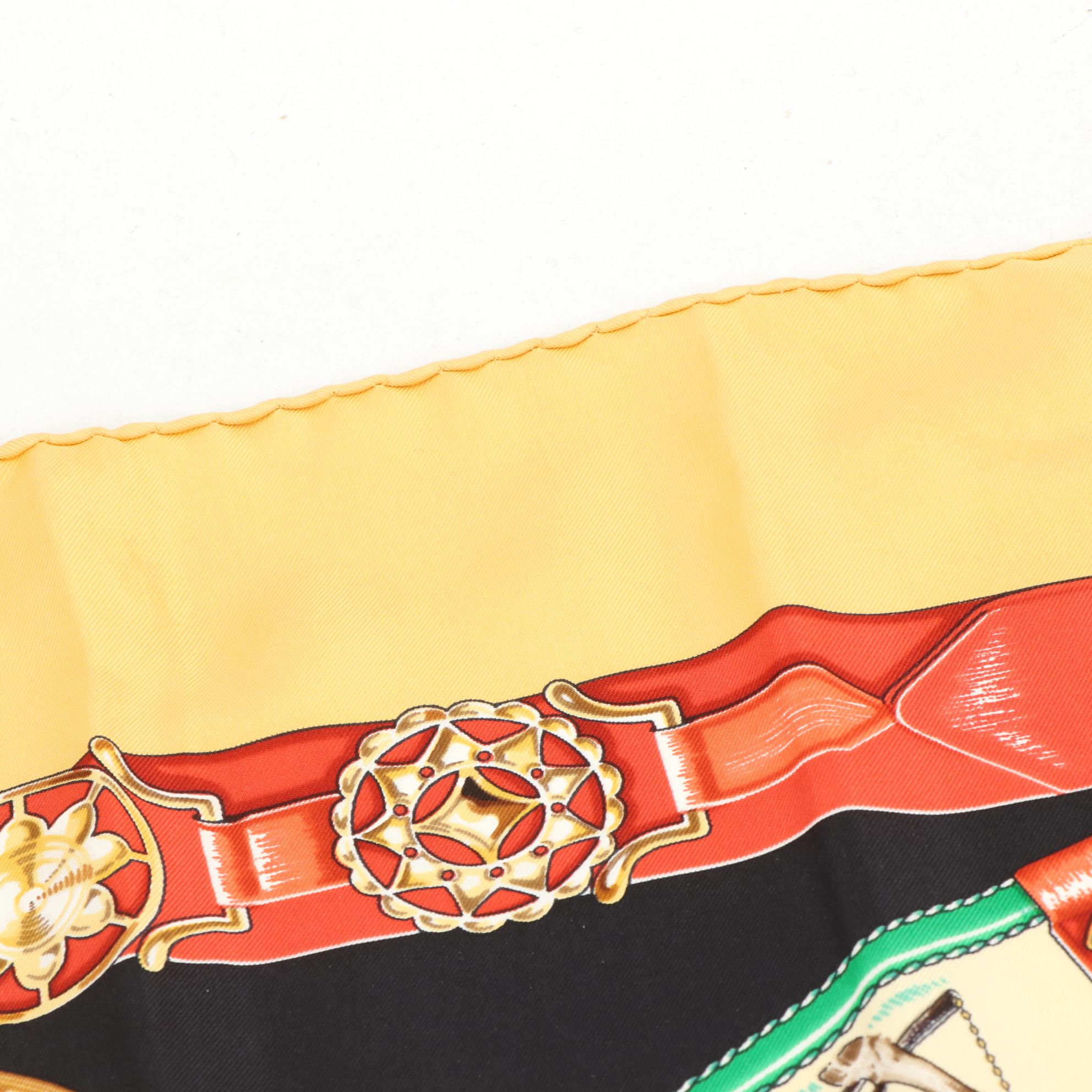 Hermès "Chevaux de Trait" Scarf 90 in Silk Twill