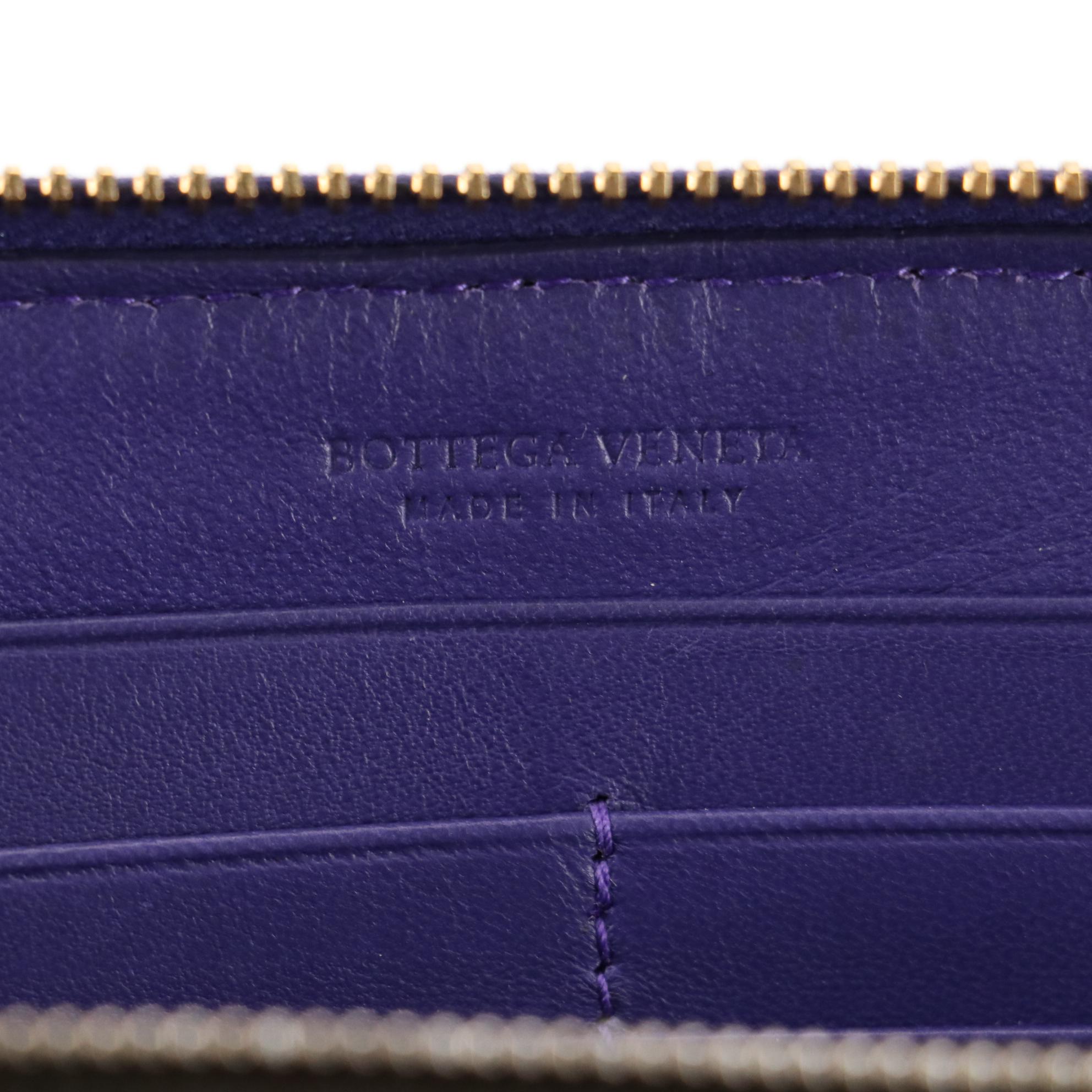 Bottega Veneta Zip-Around Wallet in Intrecciato Leather