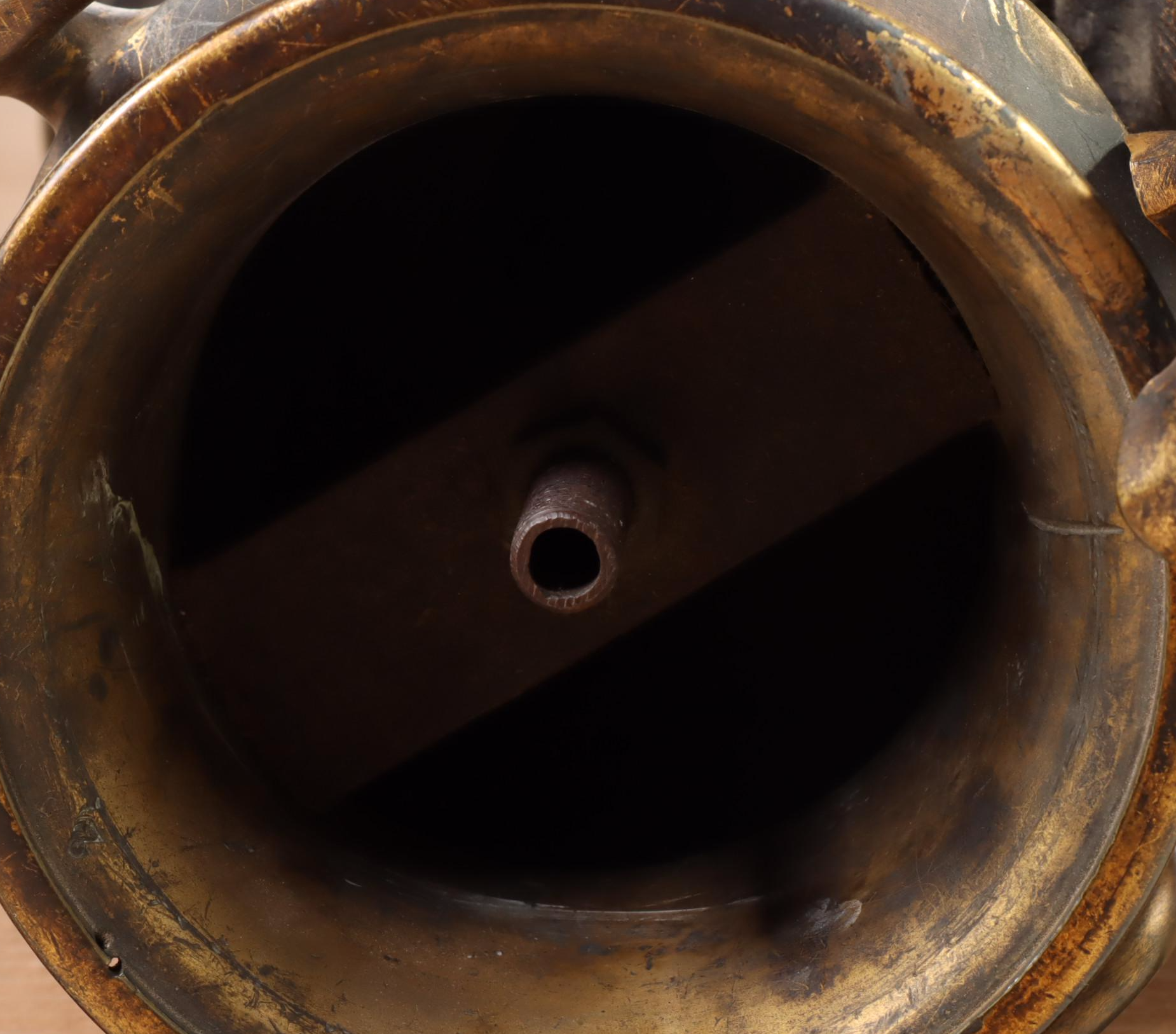 Gilt and Patinated Bronze Moor Sculpture on Carved Pedestal, French 19th C