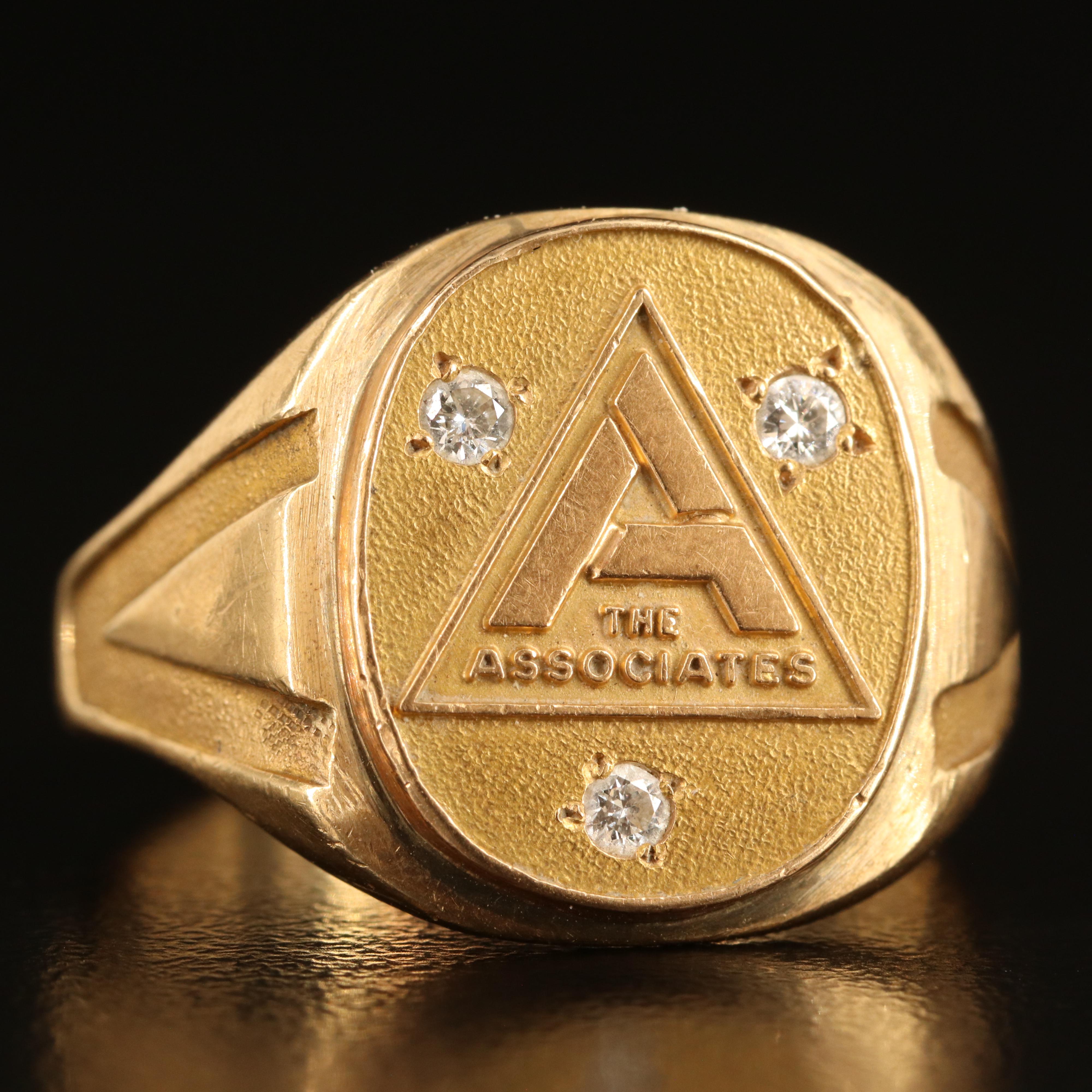 14K 0.12 CTW Diamond Signet Ring