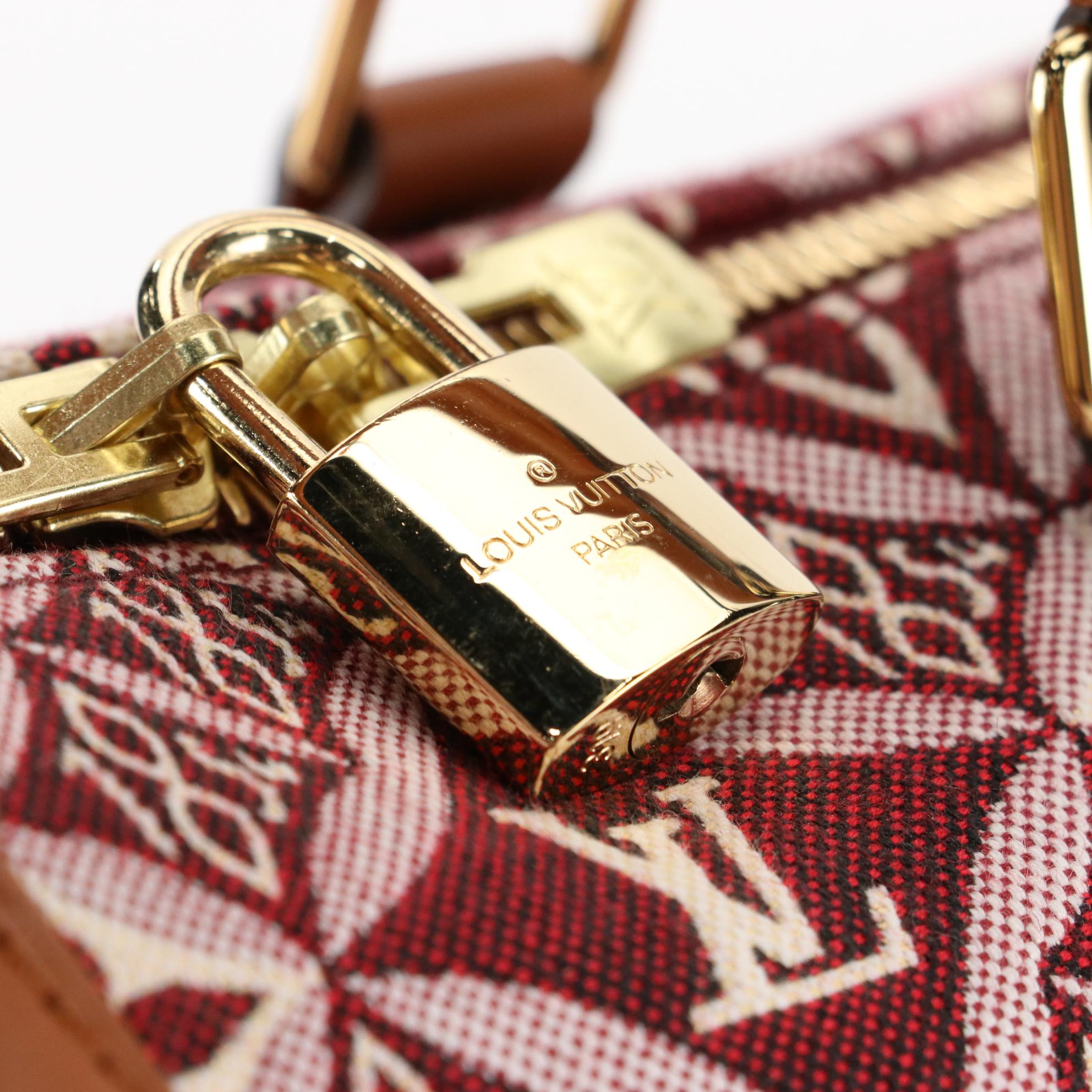 Louis Vuitton Speedy Bandoulière 25 in Bordeaux Monogram Jacquard 1854 with Box