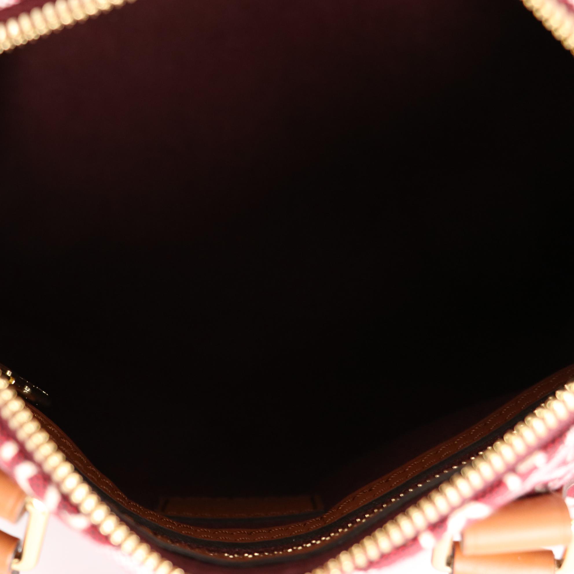 Louis Vuitton Speedy Bandoulière 25 in Bordeaux Monogram Jacquard 1854 with Box