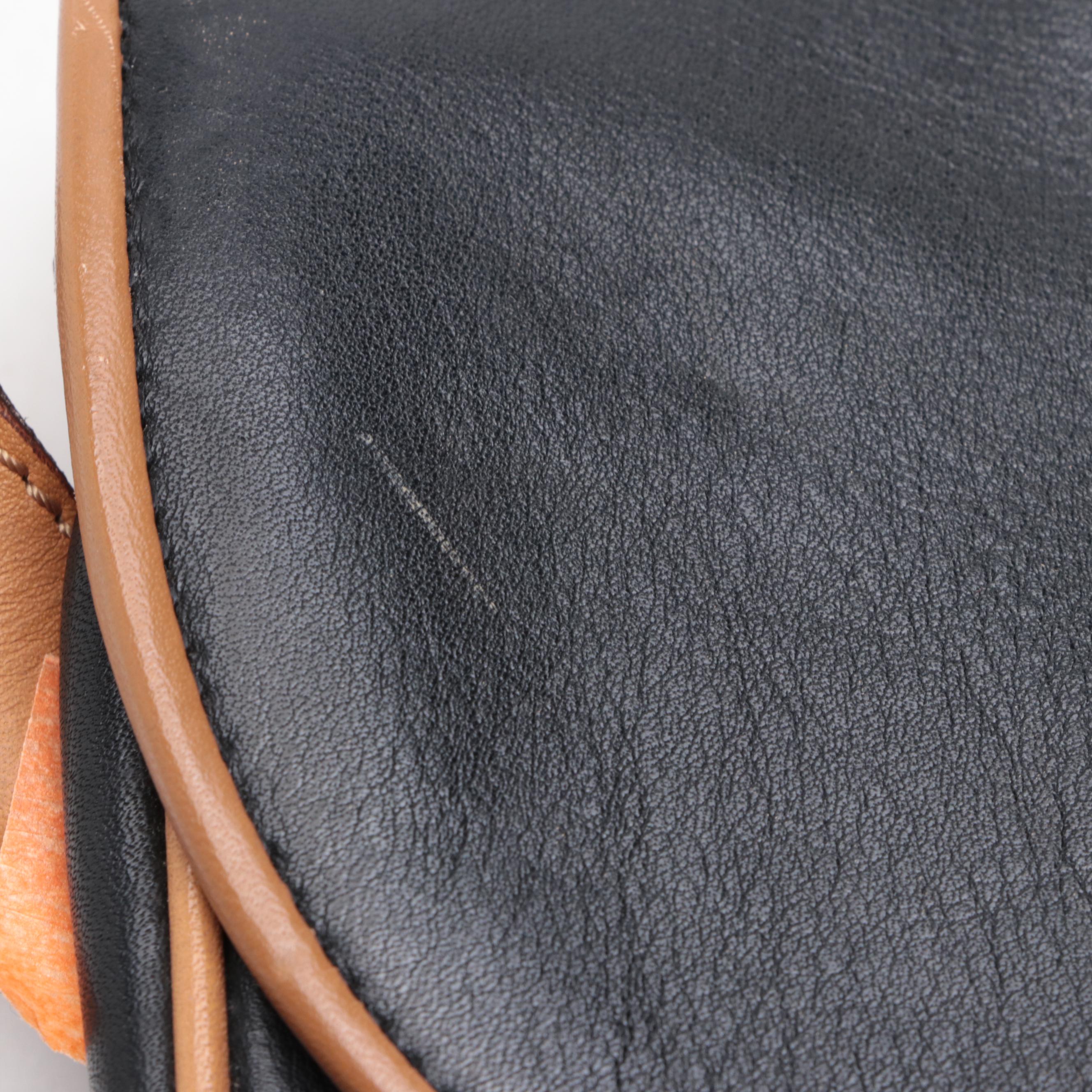 Celine Crossbody Bag in Black and Tan Leather