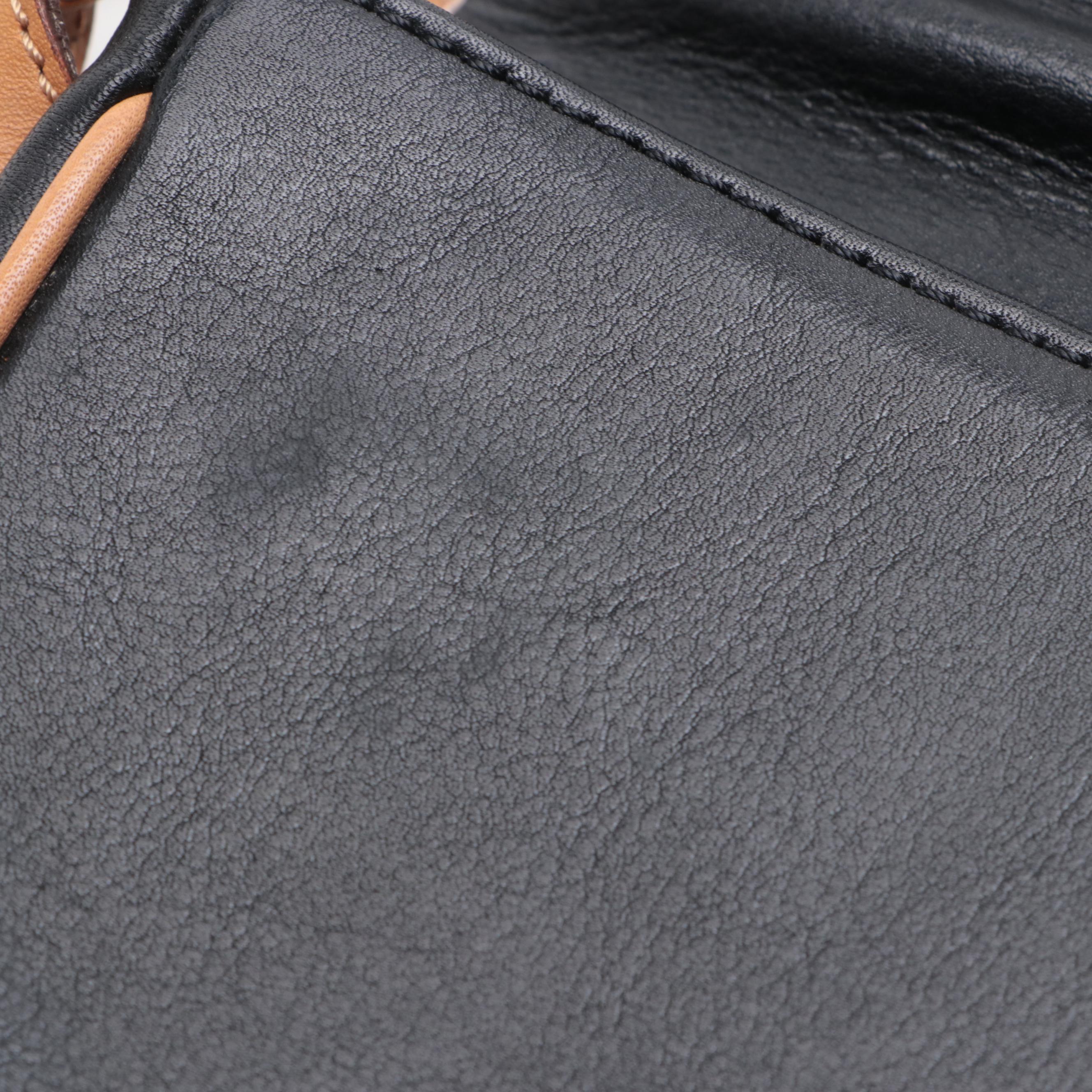 Celine Crossbody Bag in Black and Tan Leather