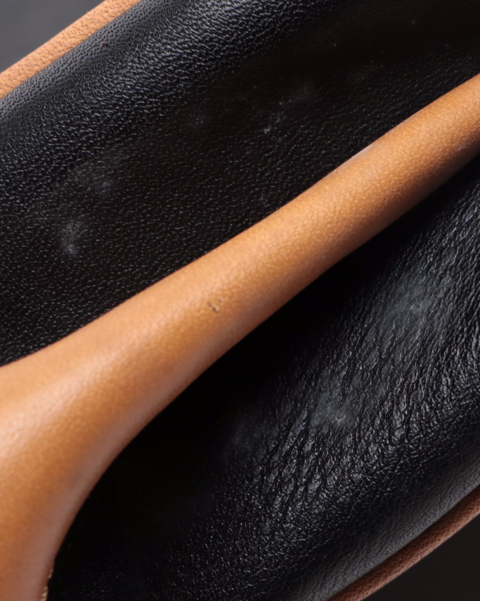 Celine Crossbody Bag in Black and Tan Leather