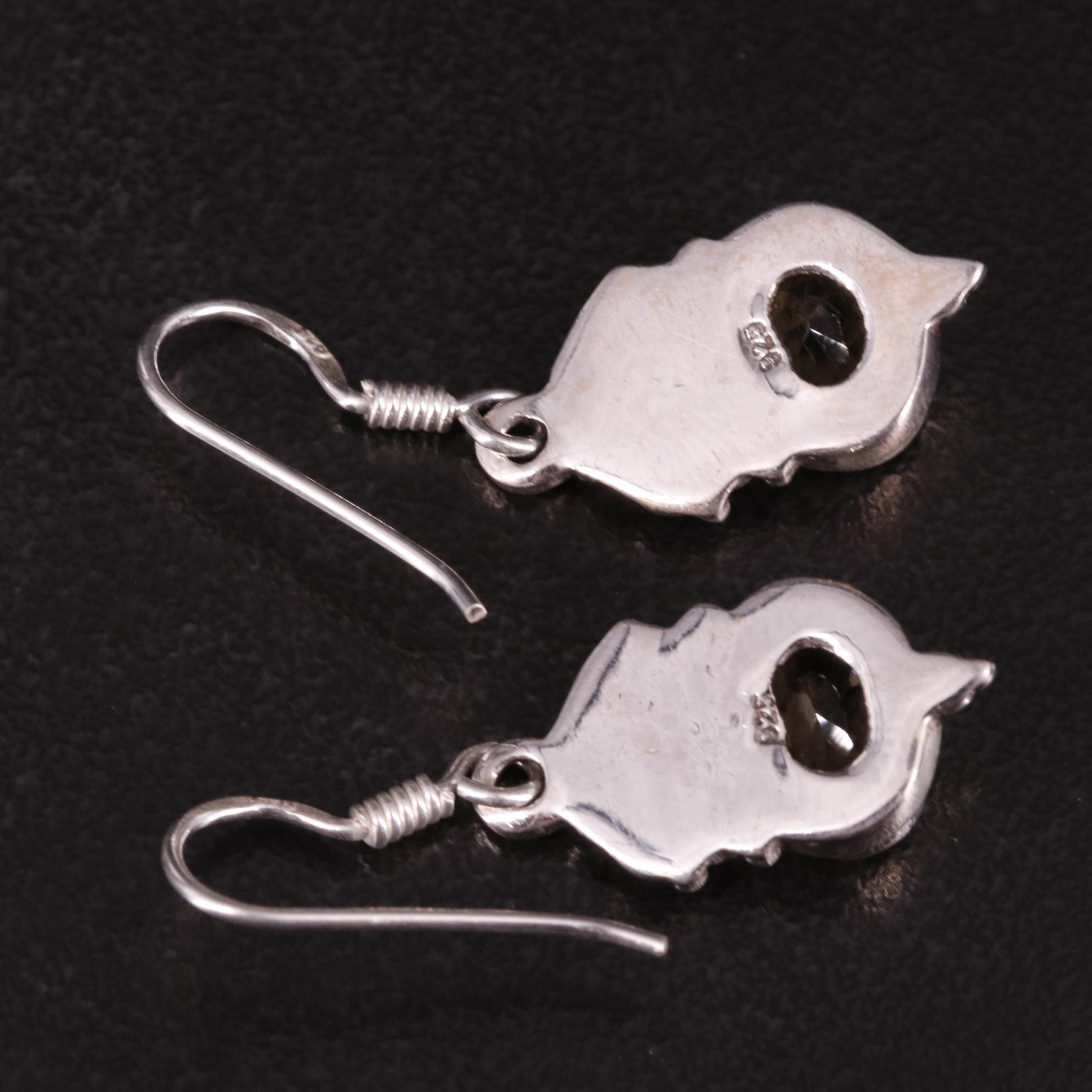 Sterling Citrine Drop Earrings