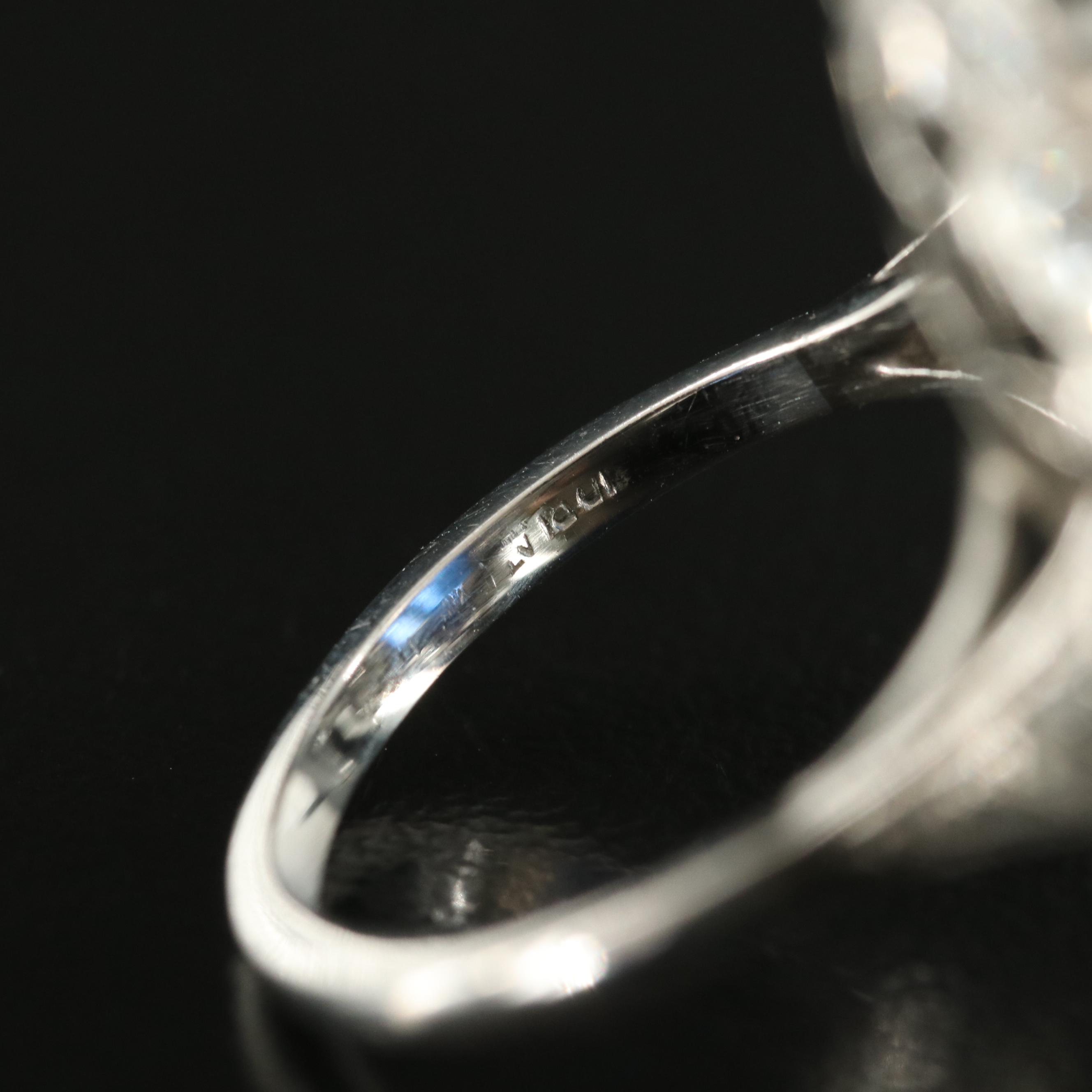 Edwardian Platinum Sapphire and 1.60 CTW Diamond Ring