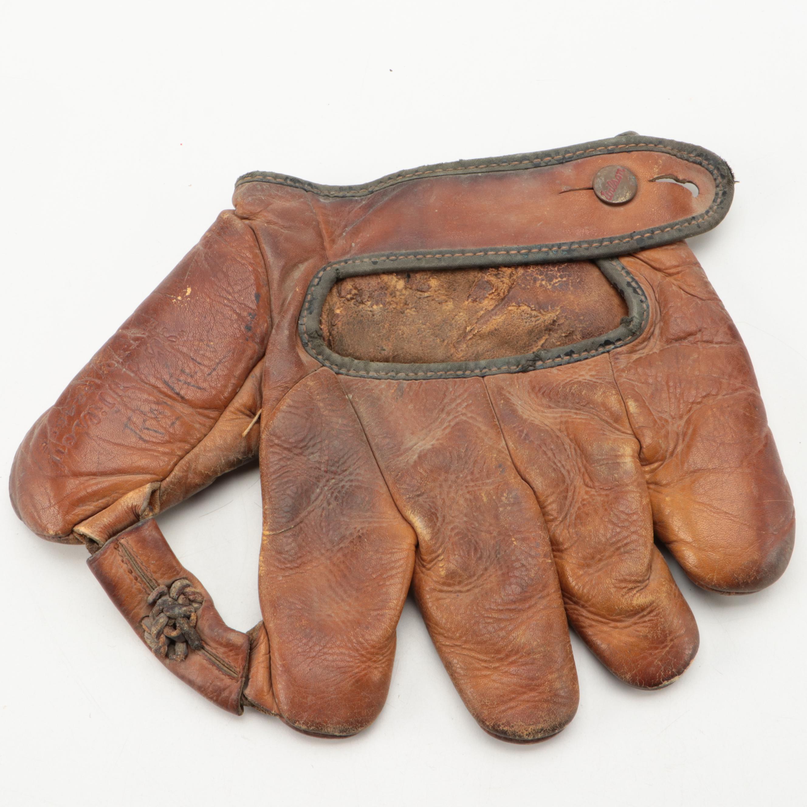 Wilson with Other Baseball Gloves and Mitt, Mid–Late 20th Century