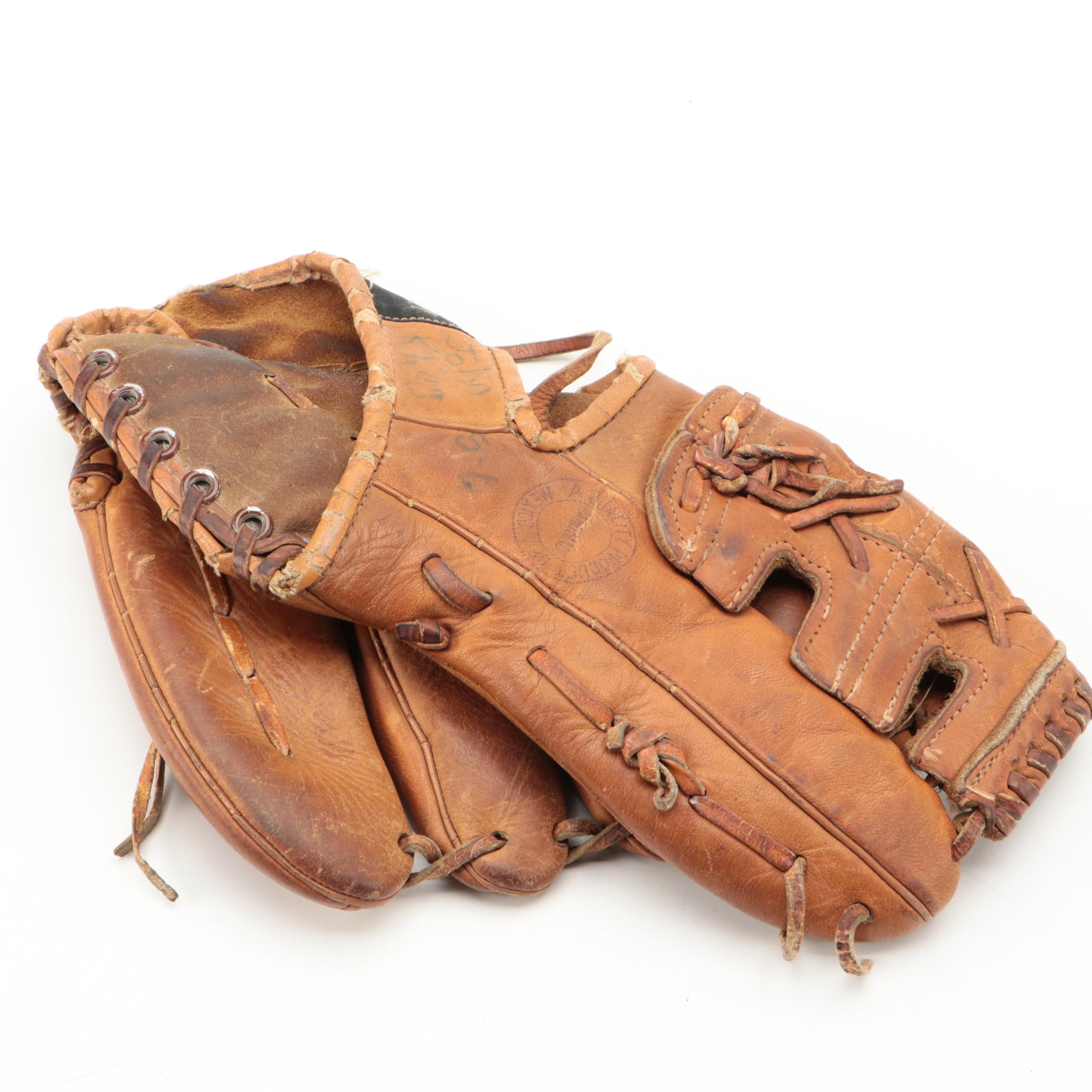 Wilson with Other Baseball Gloves and Mitt, Mid–Late 20th Century