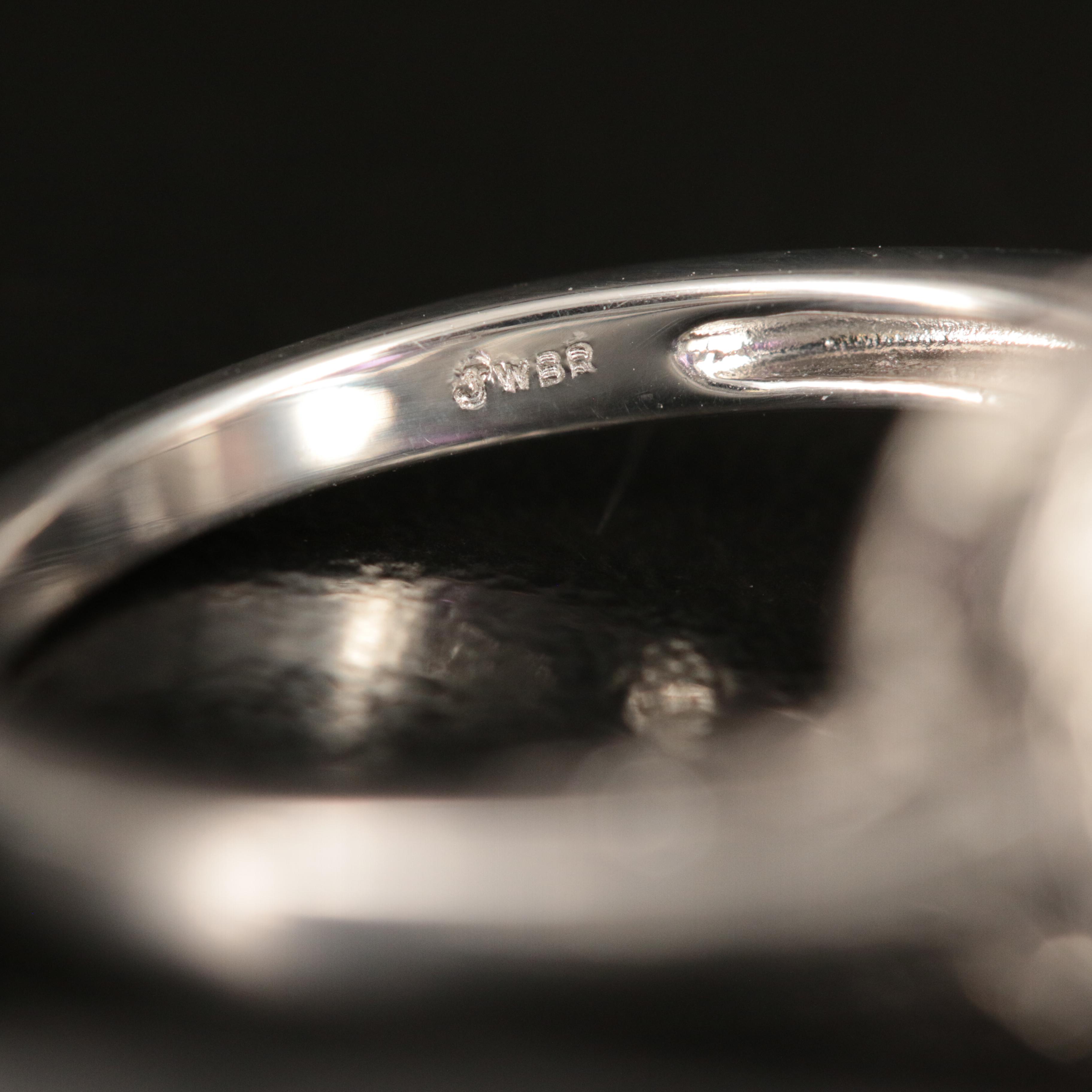 Sterling Amethyst and Sapphire Heart Ring